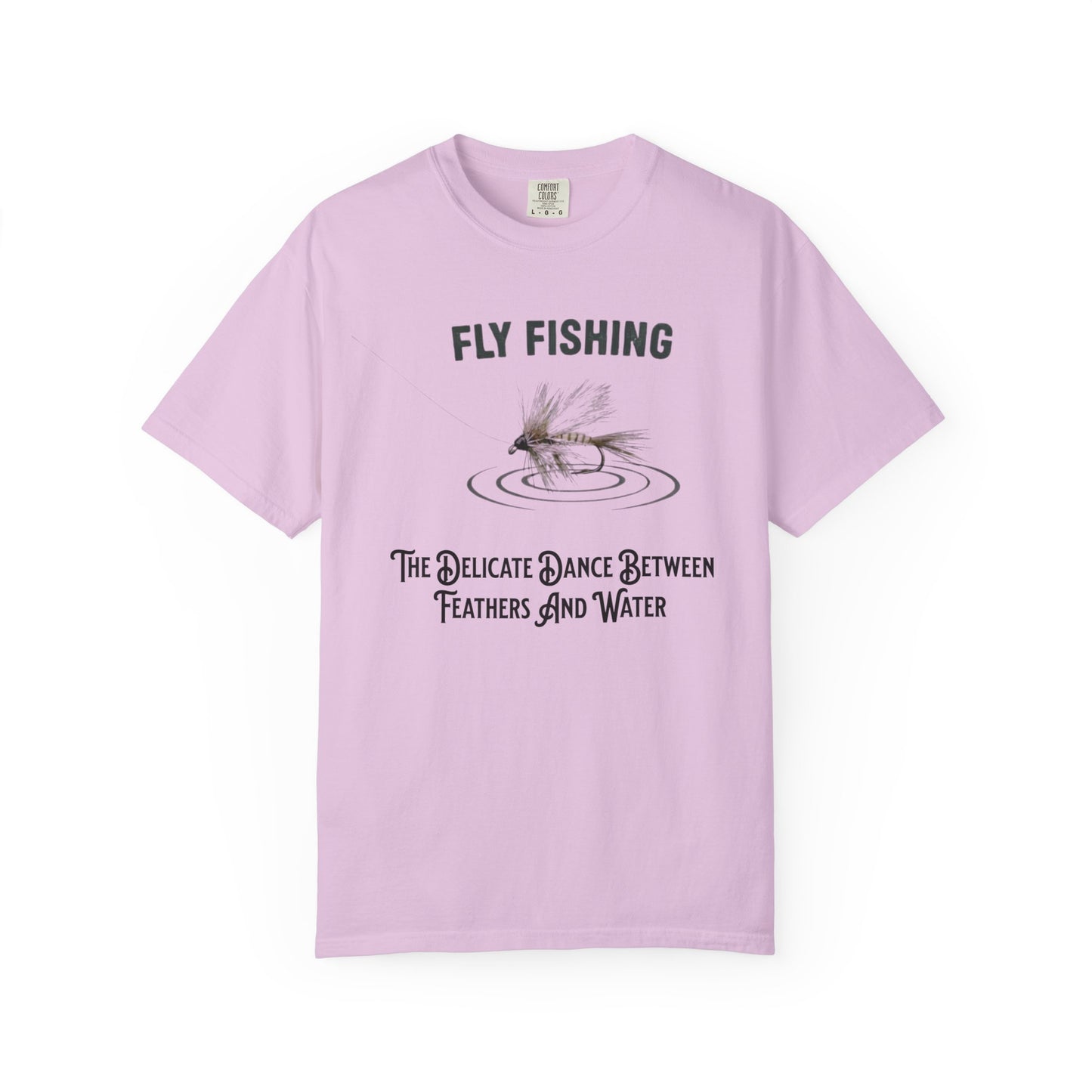 Fly Fishing T-Shirt — "The Delicate Dance Between Feathers and Water" Graphic Tee
