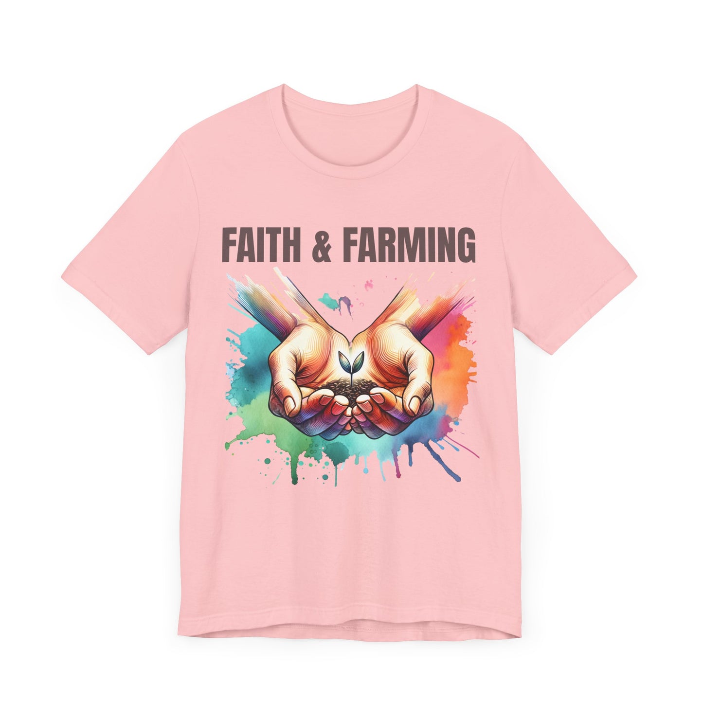 Unisex Jersey Short Sleeve Tee - "Faith & Farming" Inspirational Gardening Tee
