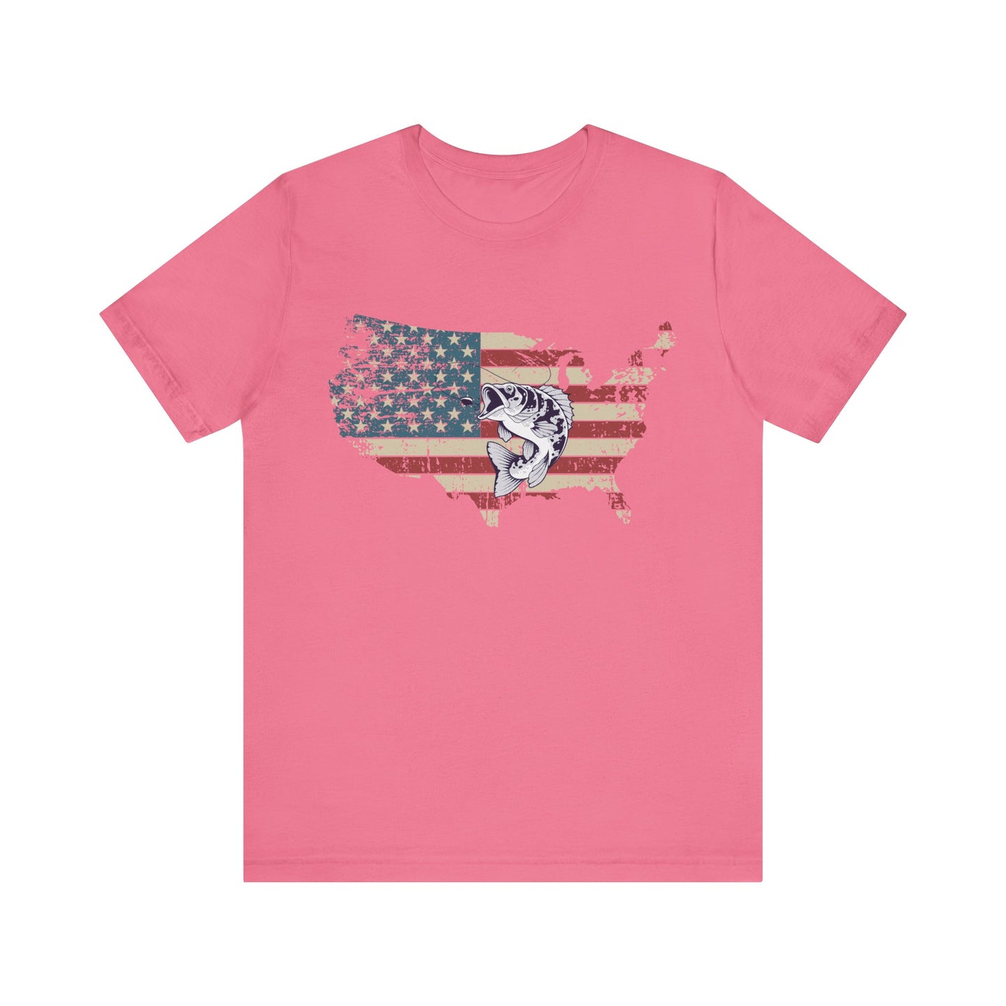 Patriotic USA Flag With Bass T Shirt