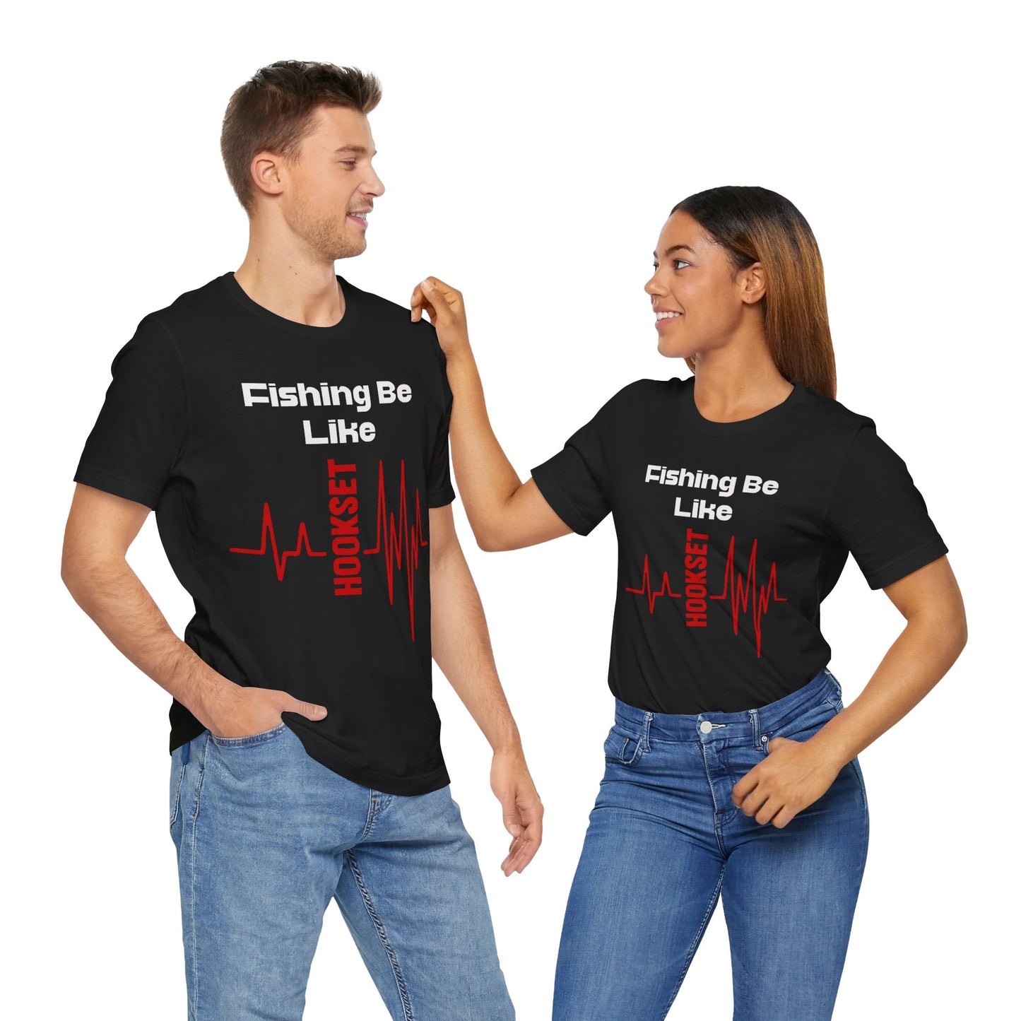 Fishing Heartbeat Unisex Tee - Perfect for Anglers