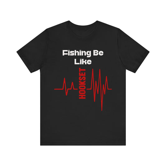 Fishing Heartbeat Unisex Tee - Perfect for Anglers