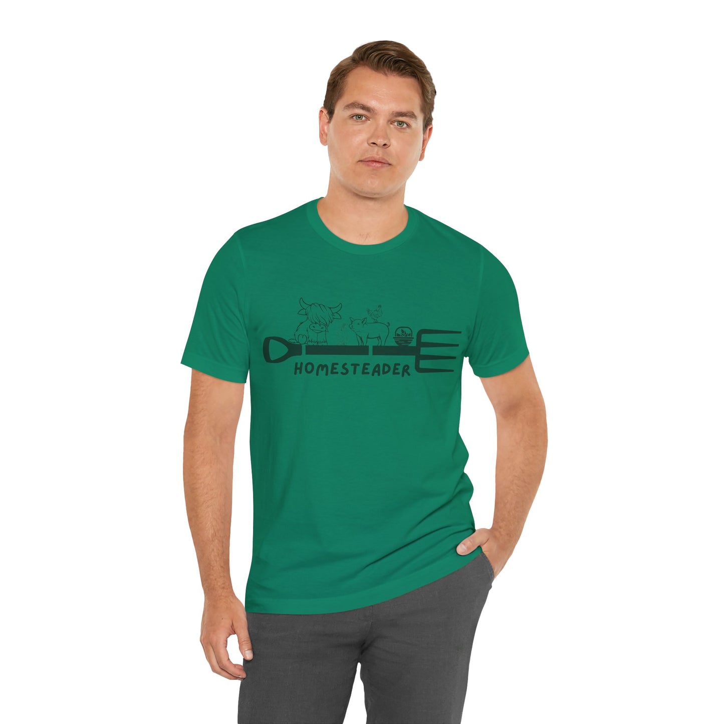 Homesteader Garden Fork Farm Animals - Unisex T-Shirt