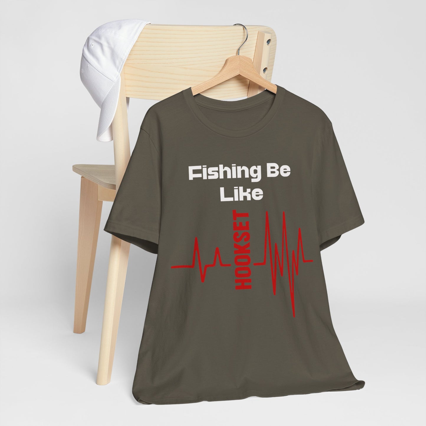 Fishing Heartbeat Unisex Tee - Perfect for Anglers