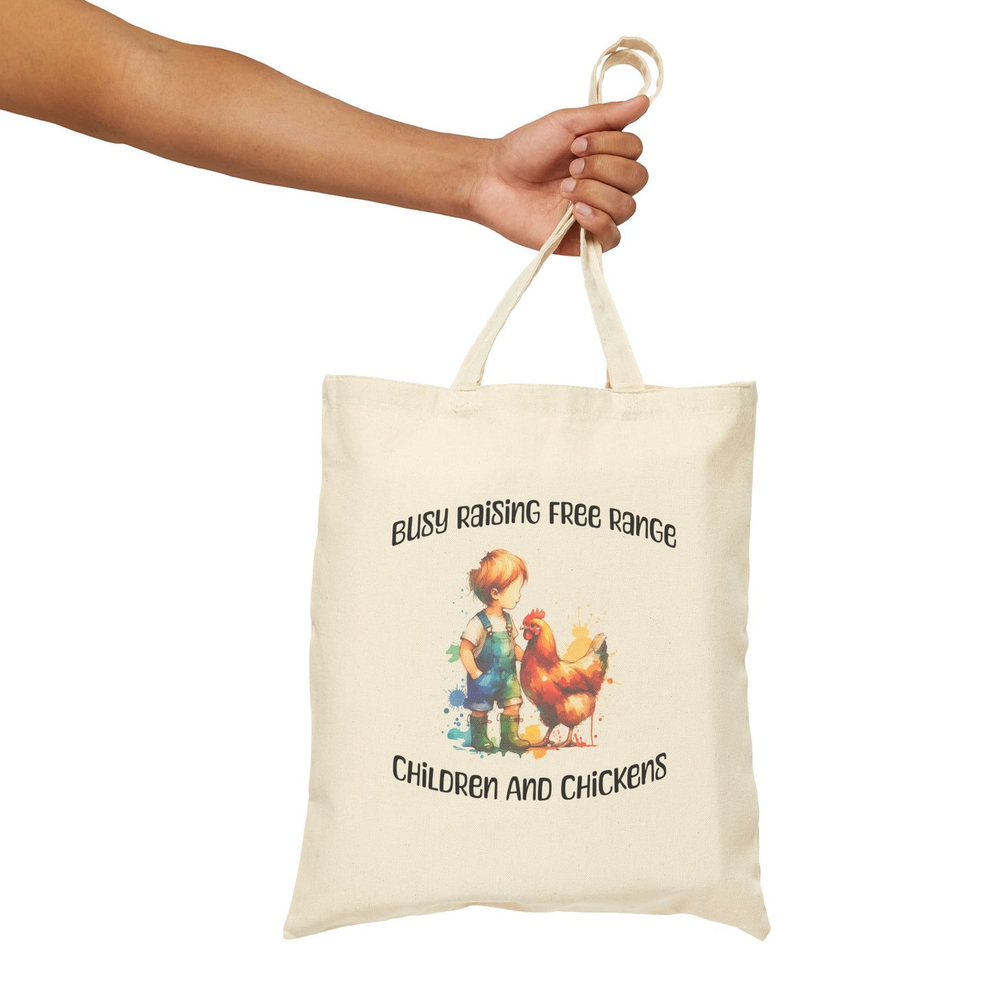 Busy Raising Free Range Children And Chickens - Canvas Tote Bag