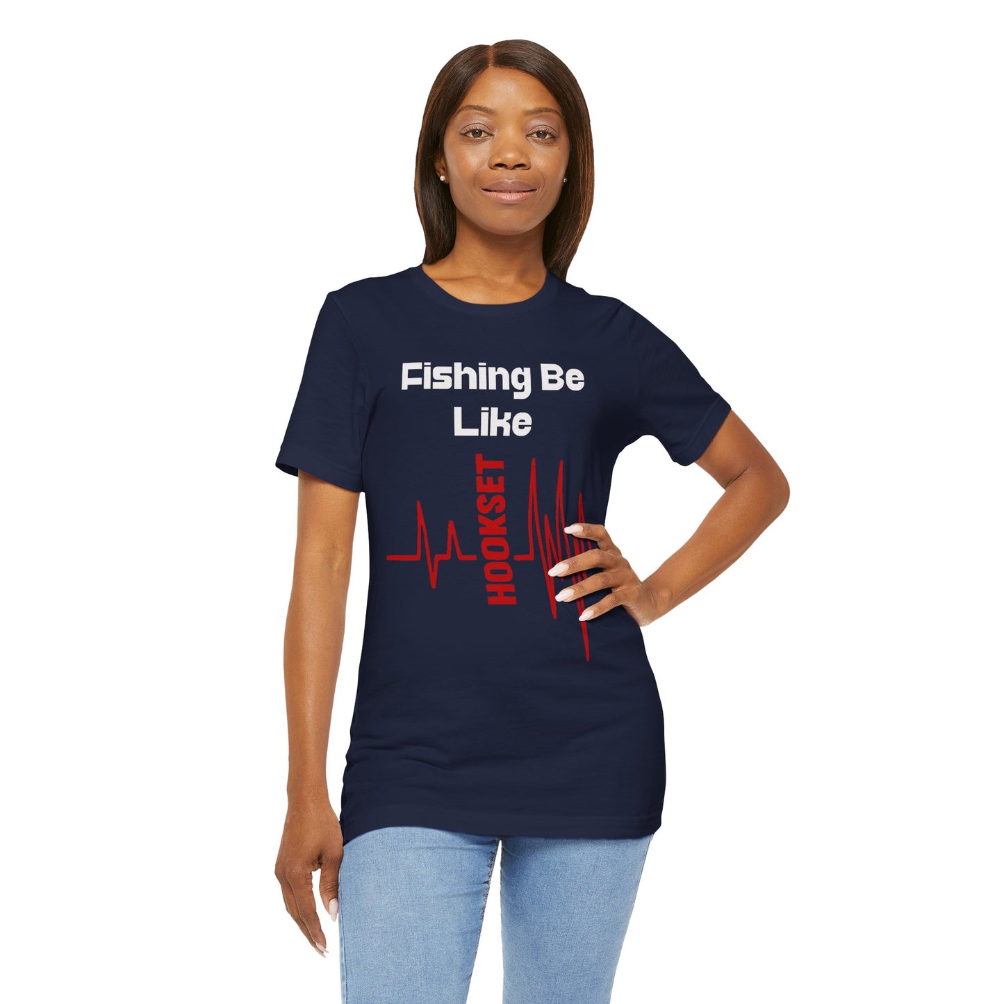 Fishing Heartbeat Unisex Tee - Perfect for Anglers