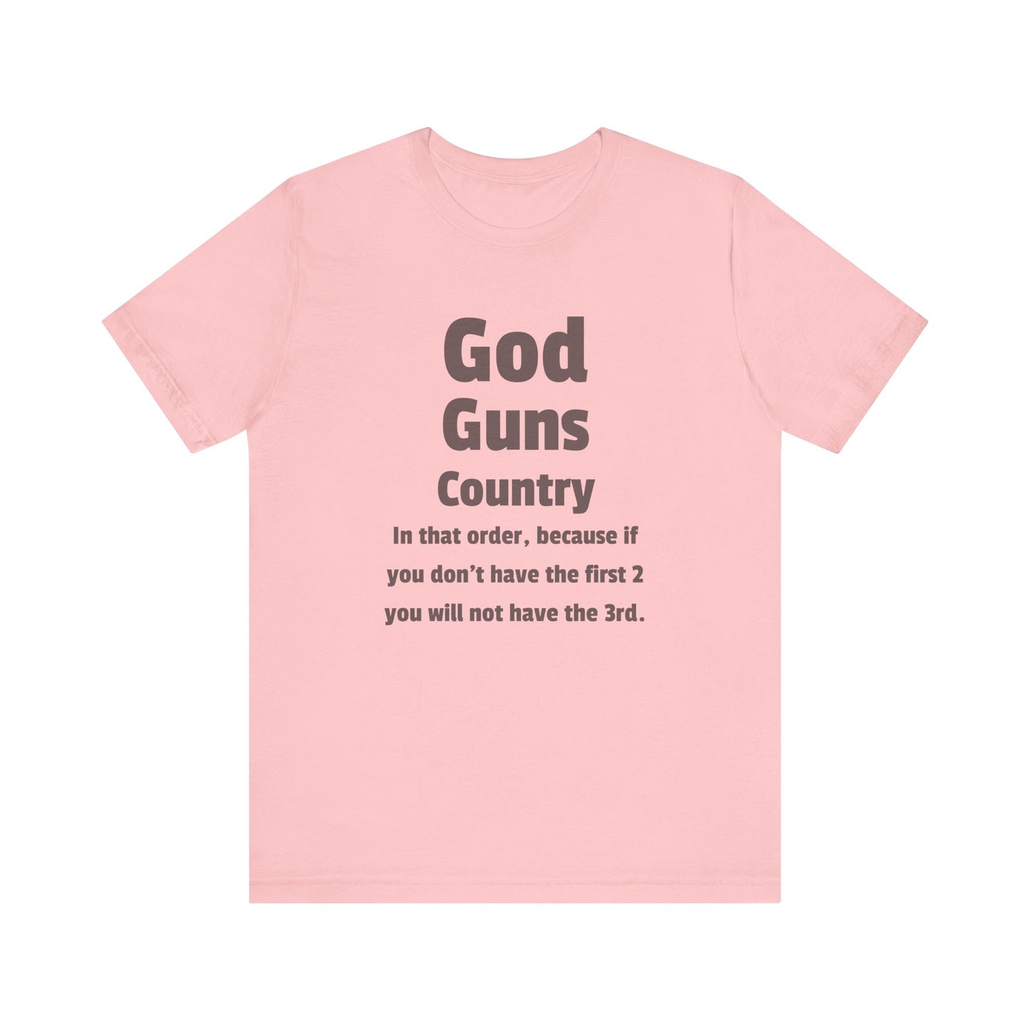 God Guns Country Tee - Unisex Short Sleeve Shirt, Casual Wear, Patriotic Gift, 4th of July, Everyday Style, Statement Apparel