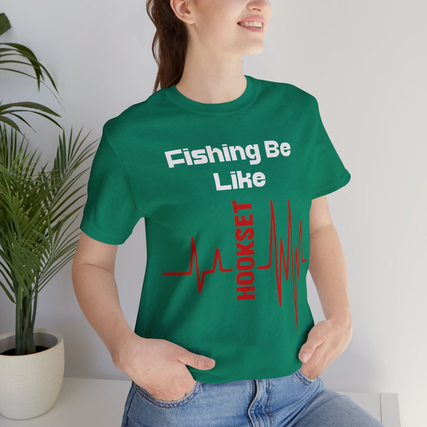 Fishing Heartbeat Unisex Tee - Perfect for Anglers