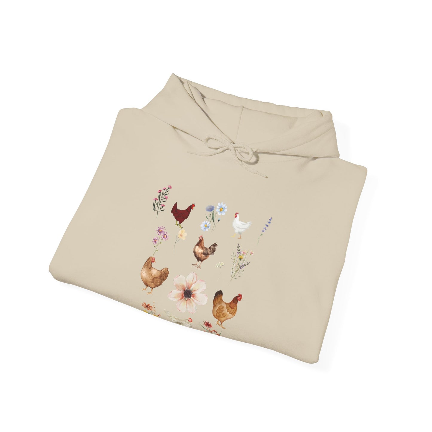 Chickens Wildflowers - Unisex Hoodie