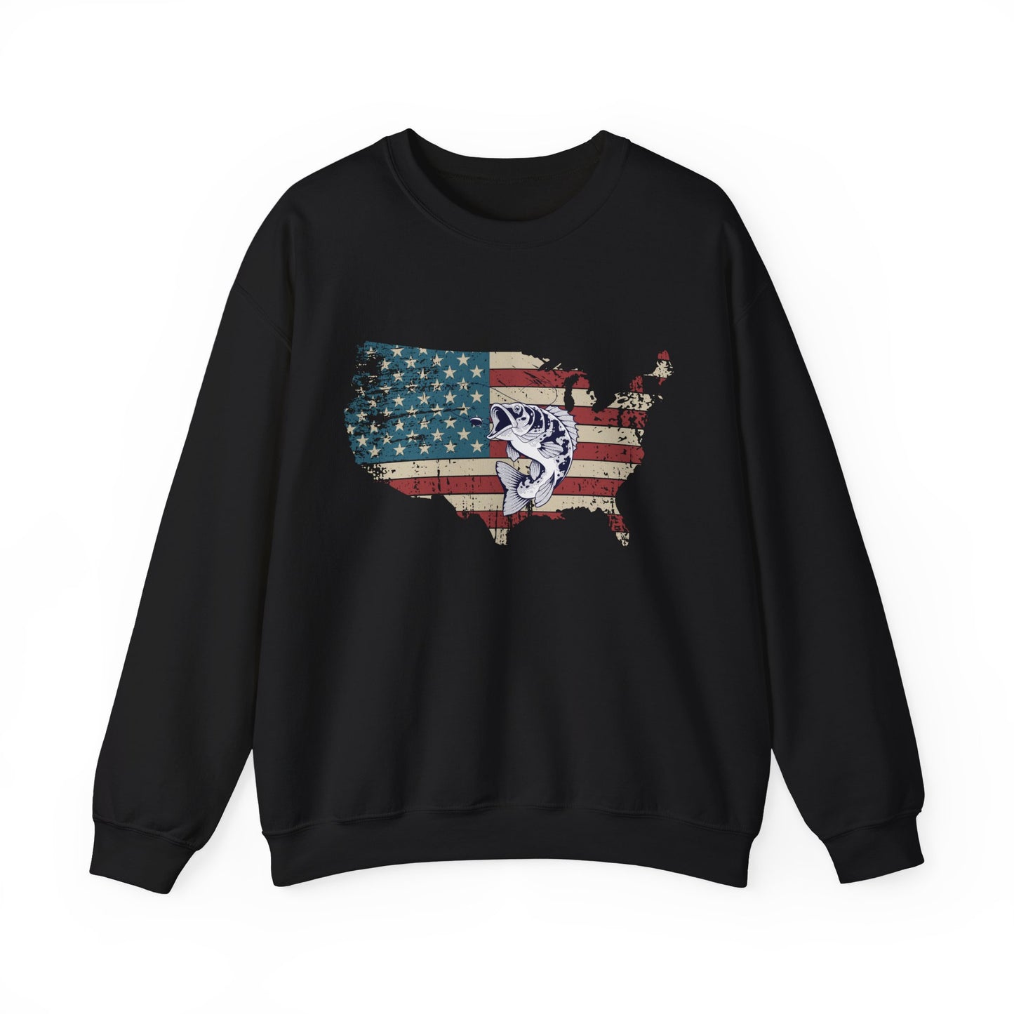 American Flag With Bass Sweatshirt