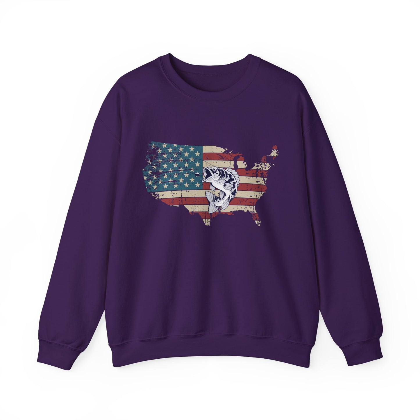 American Flag With Bass Sweatshirt