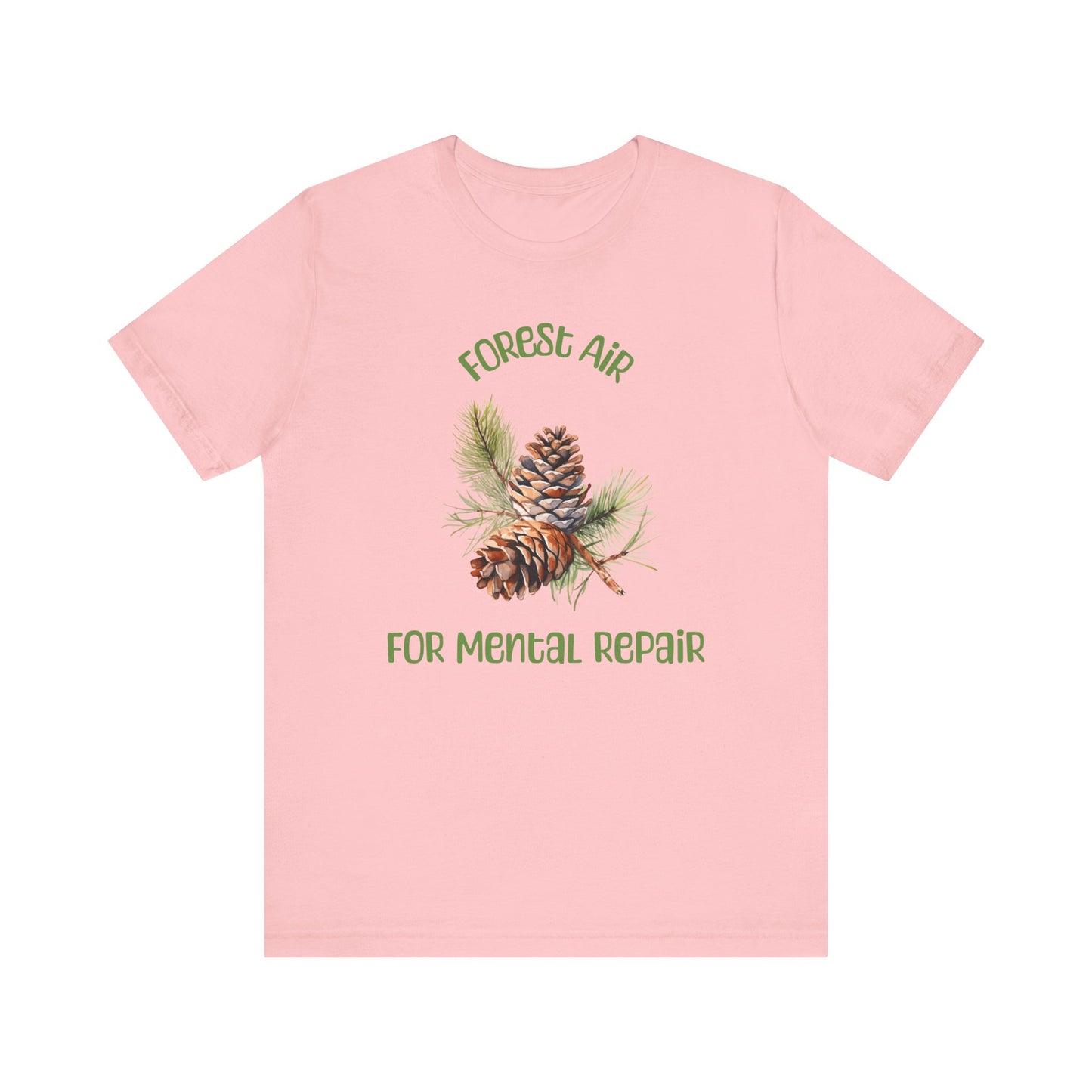 Forest Air Mental Repair Tee – Unisex Jersey Short Sleeve Shirt, Nature Lover Gift, Eco-Friendly Apparel, Gift for Hikers, Relaxation Wear