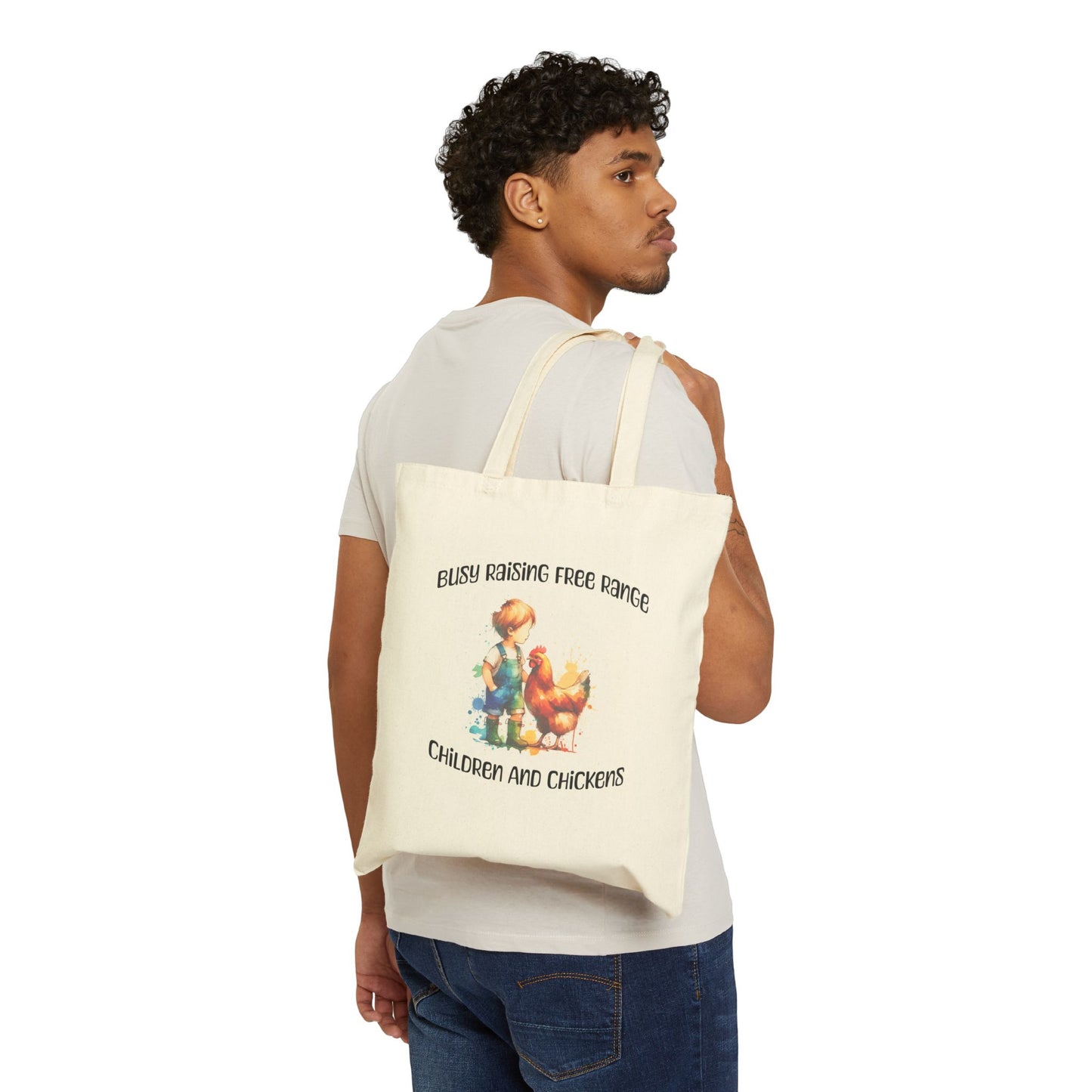 Busy Raising Free Range Children And Chickens - Canvas Tote Bag