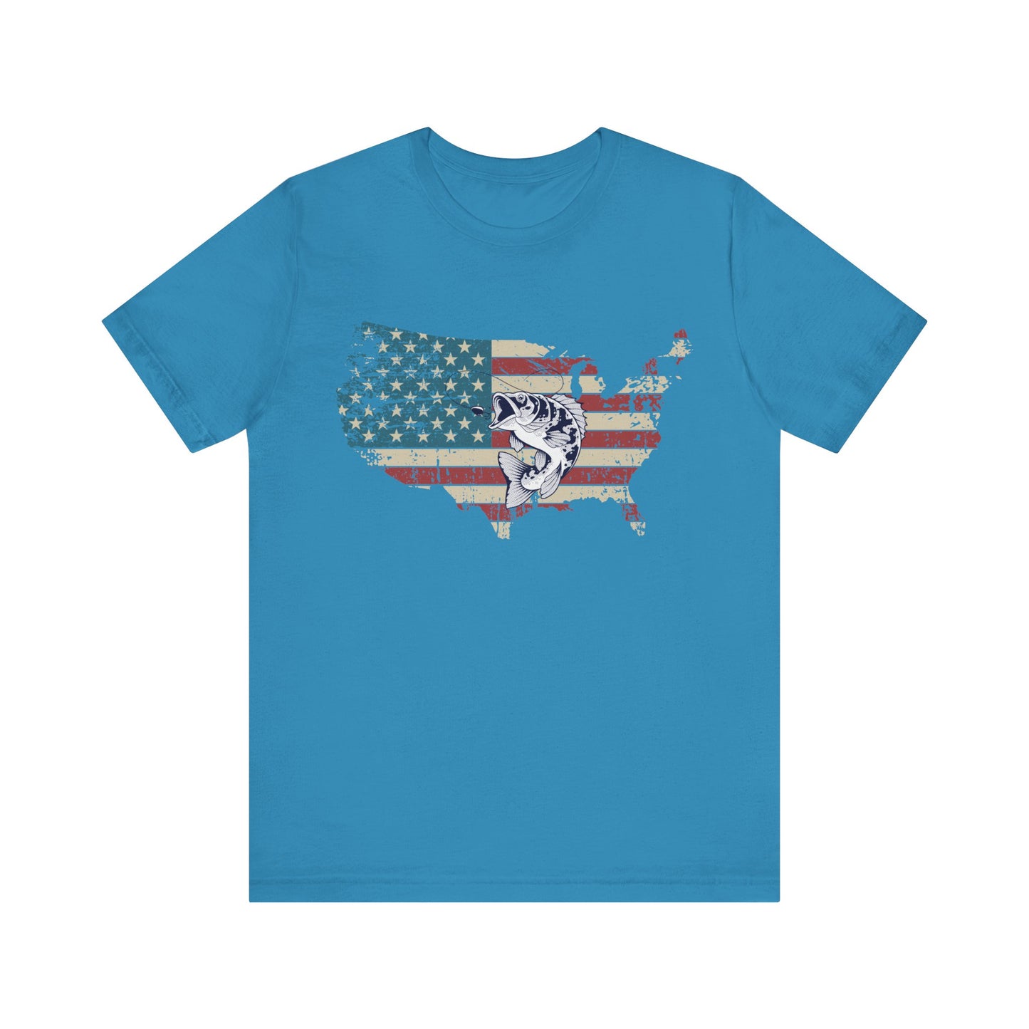 Patriotic USA Flag With Bass T Shirt
