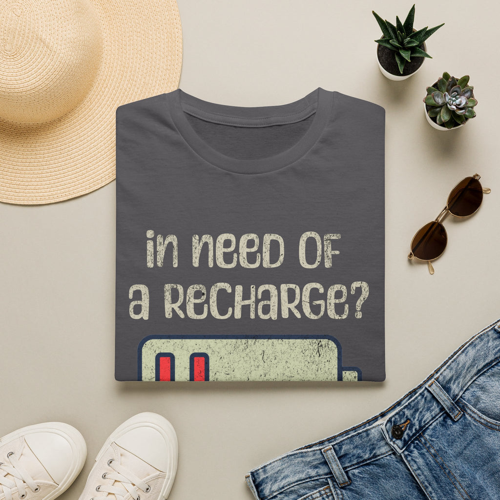 Fishing Recharge T-Shirt — "In Need of a Recharge? Go Fishing!"