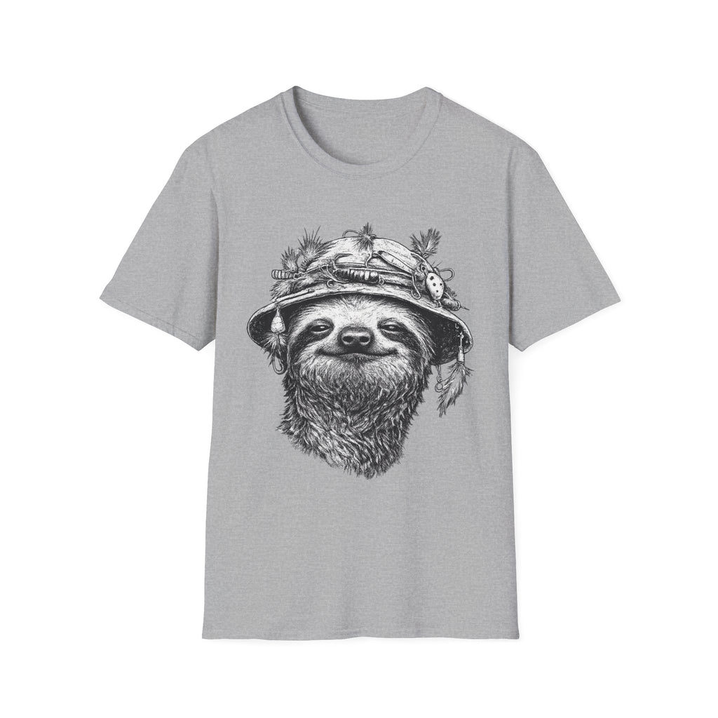 Slow & Steady Angler Sloth Fishing T-Shirt