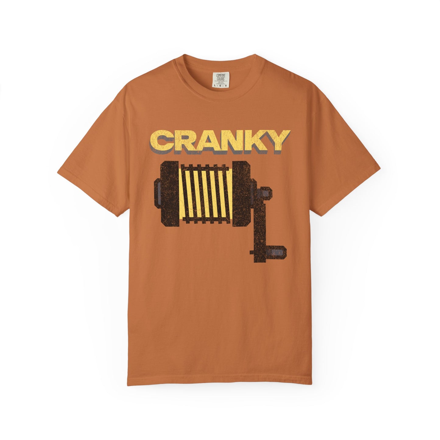 Cranky Fishing Tee, Grumpy Men's Funny Fishing T-Shirt, Cranky Fishing Reel Cranky Funny Papa Dad Grandpa Tee