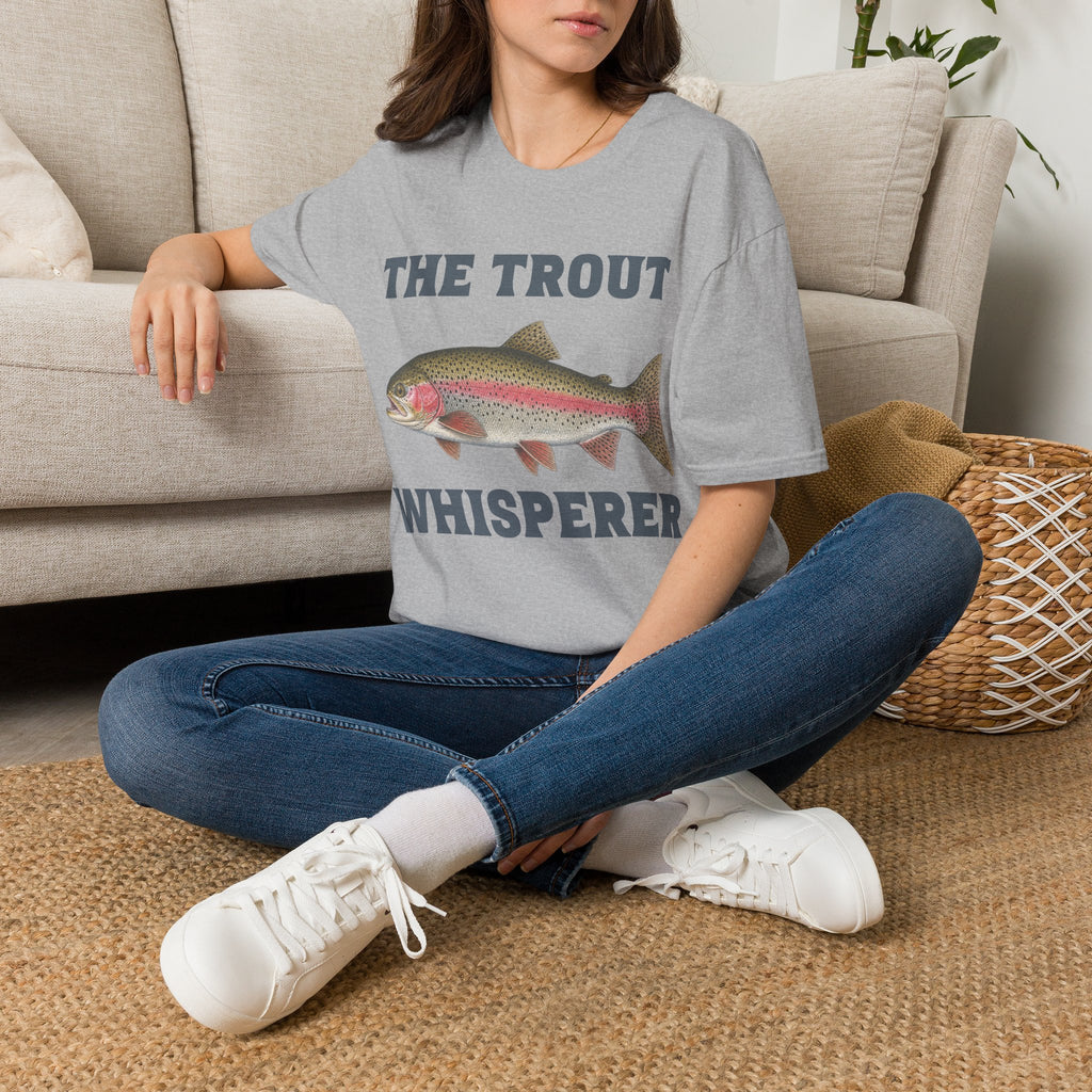 Trout Whisperer T-Shirt — Retro Rainbow Trout Fishing Tee