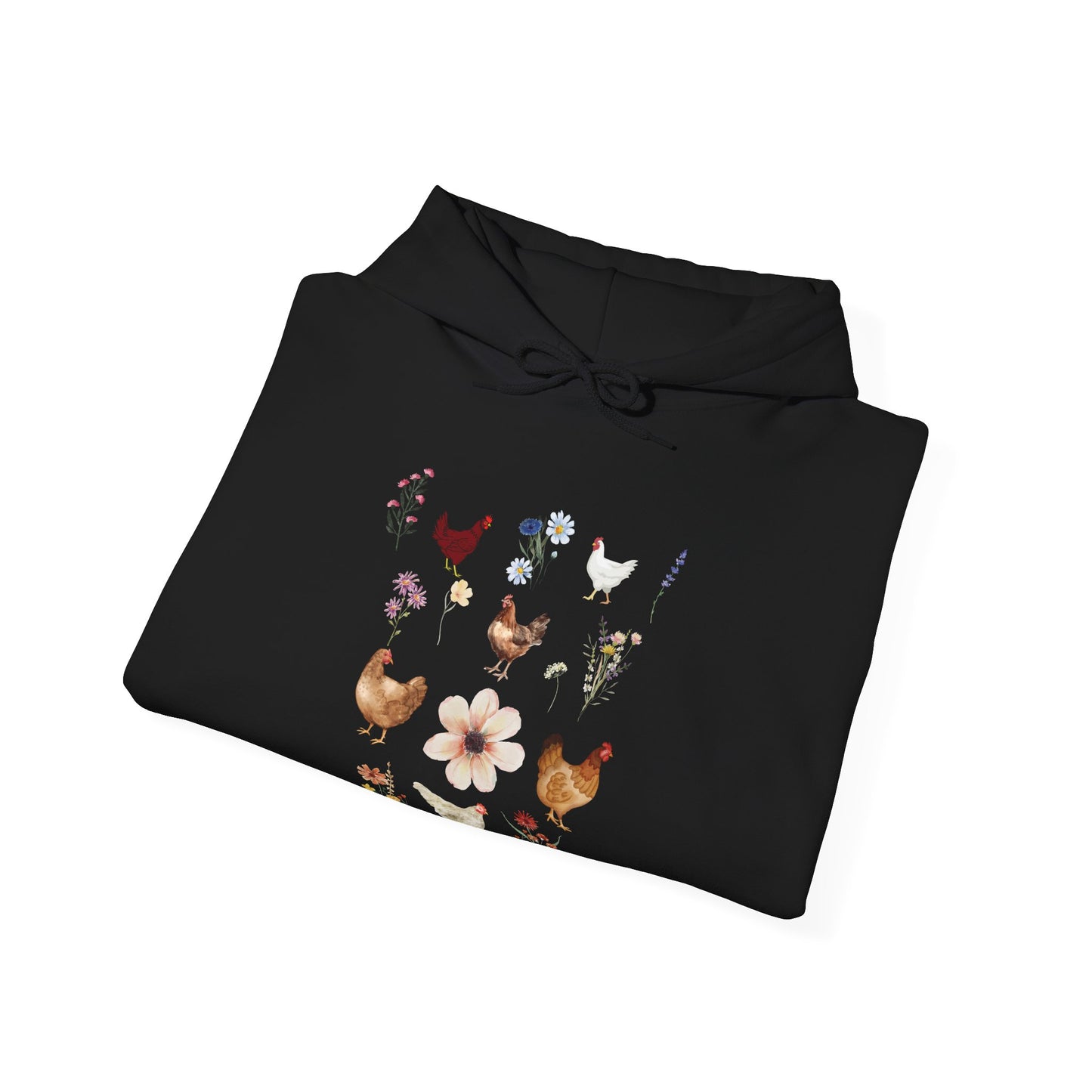 Chickens Wildflowers - Unisex Hoodie