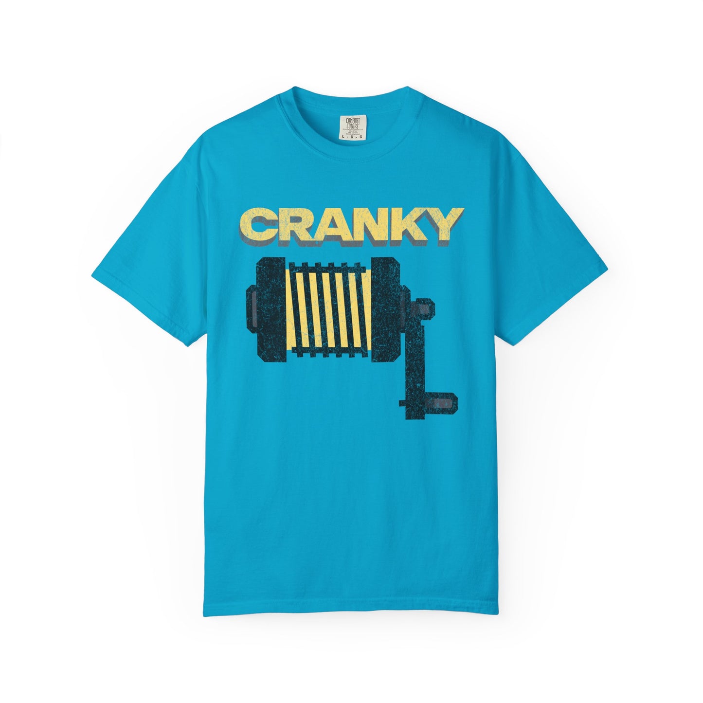 Cranky Fishing Tee, Grumpy Men's Funny Fishing T-Shirt, Cranky Fishing Reel Cranky Funny Papa Dad Grandpa Tee