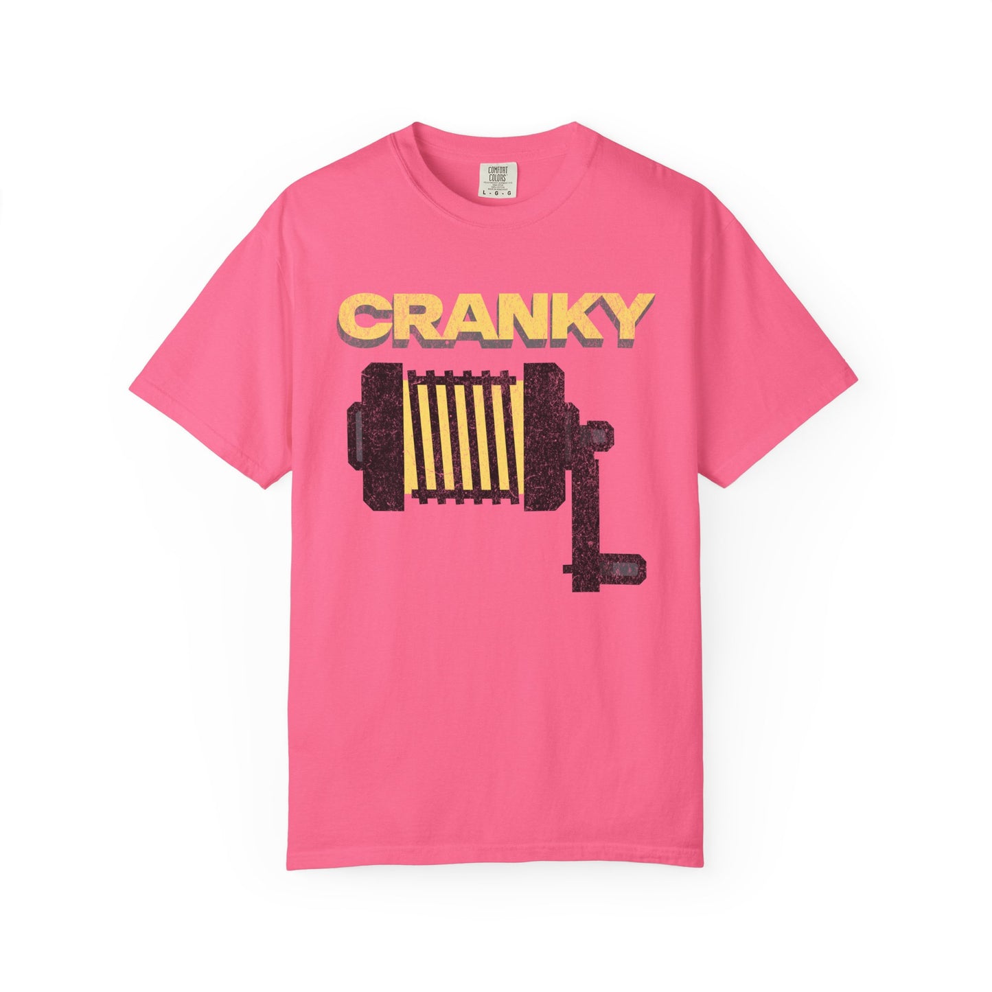 Cranky Fishing Tee, Grumpy Men's Funny Fishing T-Shirt, Cranky Fishing Reel Cranky Funny Papa Dad Grandpa Tee