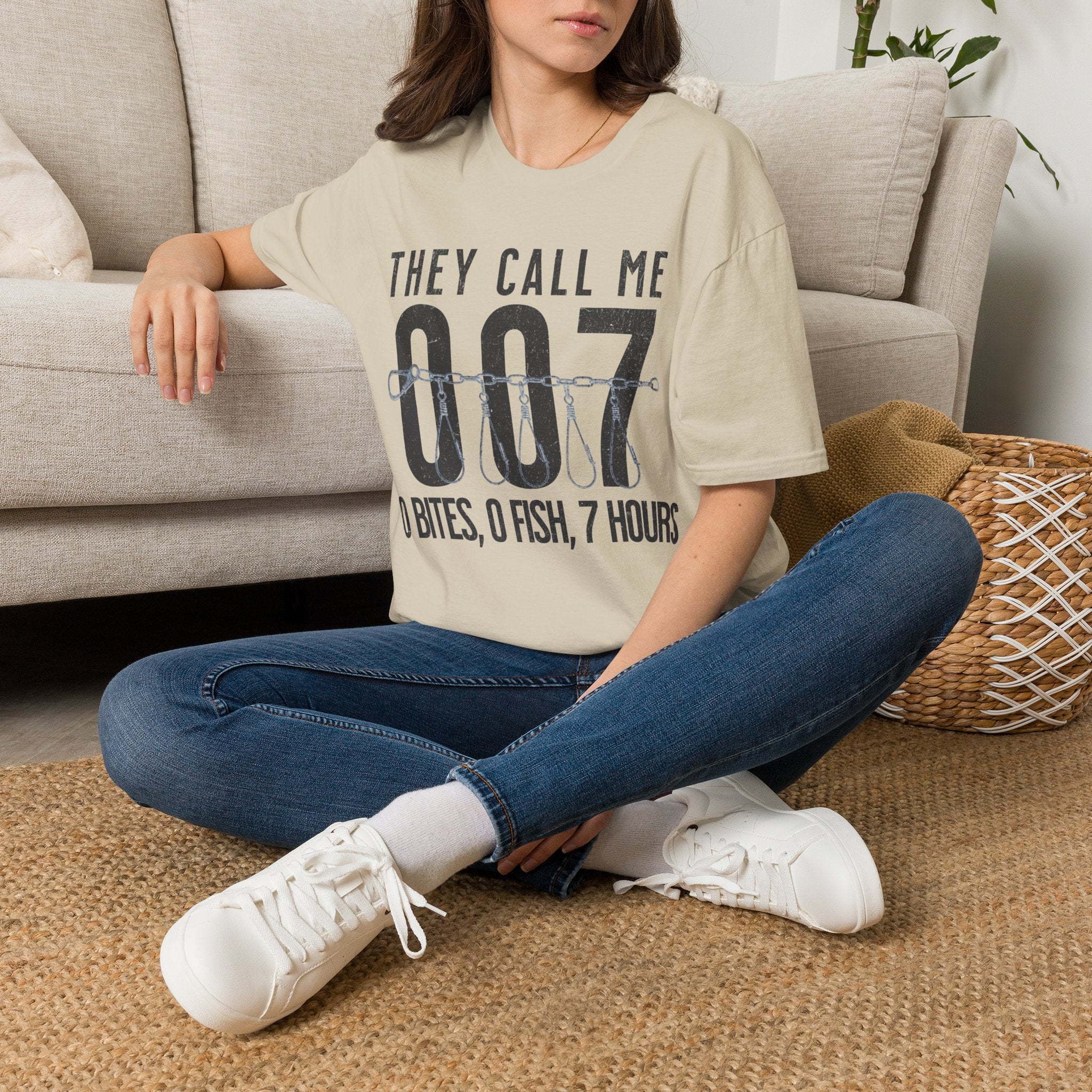 They Call Me 007 Fishing T-Shirt | 0 Bites, 0 Fish, 7 Hours Funny Angler Tee