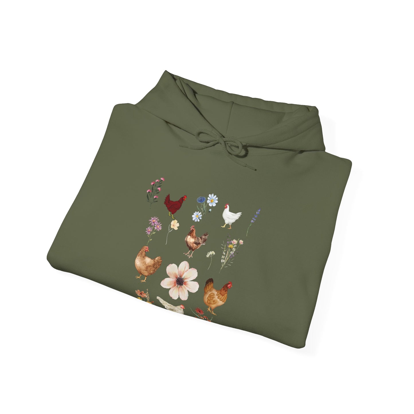 Chickens Wildflowers - Unisex Hoodie