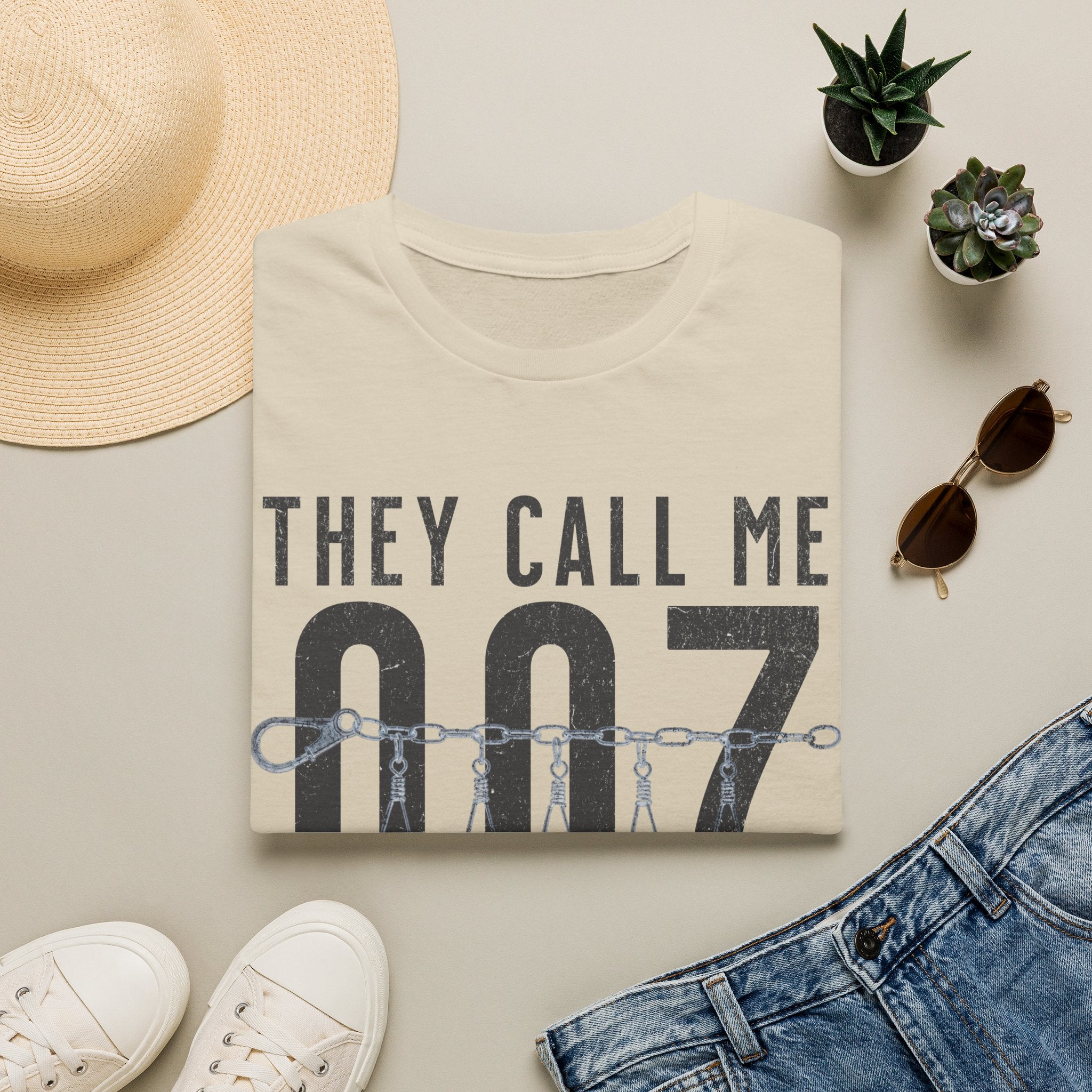 They Call Me 007 Fishing T-Shirt | 0 Bites, 0 Fish, 7 Hours Funny Angler Tee
