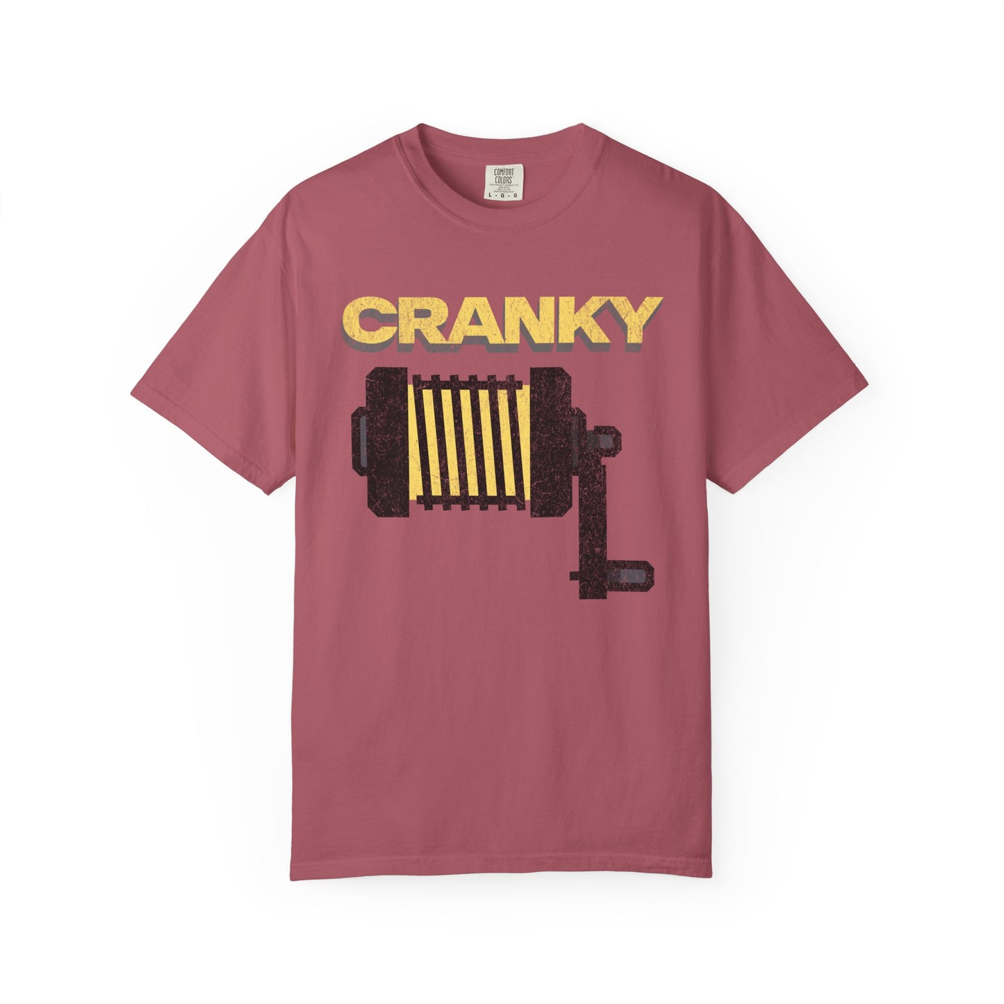 Cranky Fishing Tee, Grumpy Men's Funny Fishing T-Shirt, Cranky Fishing Reel Cranky Funny Papa Dad Grandpa Tee