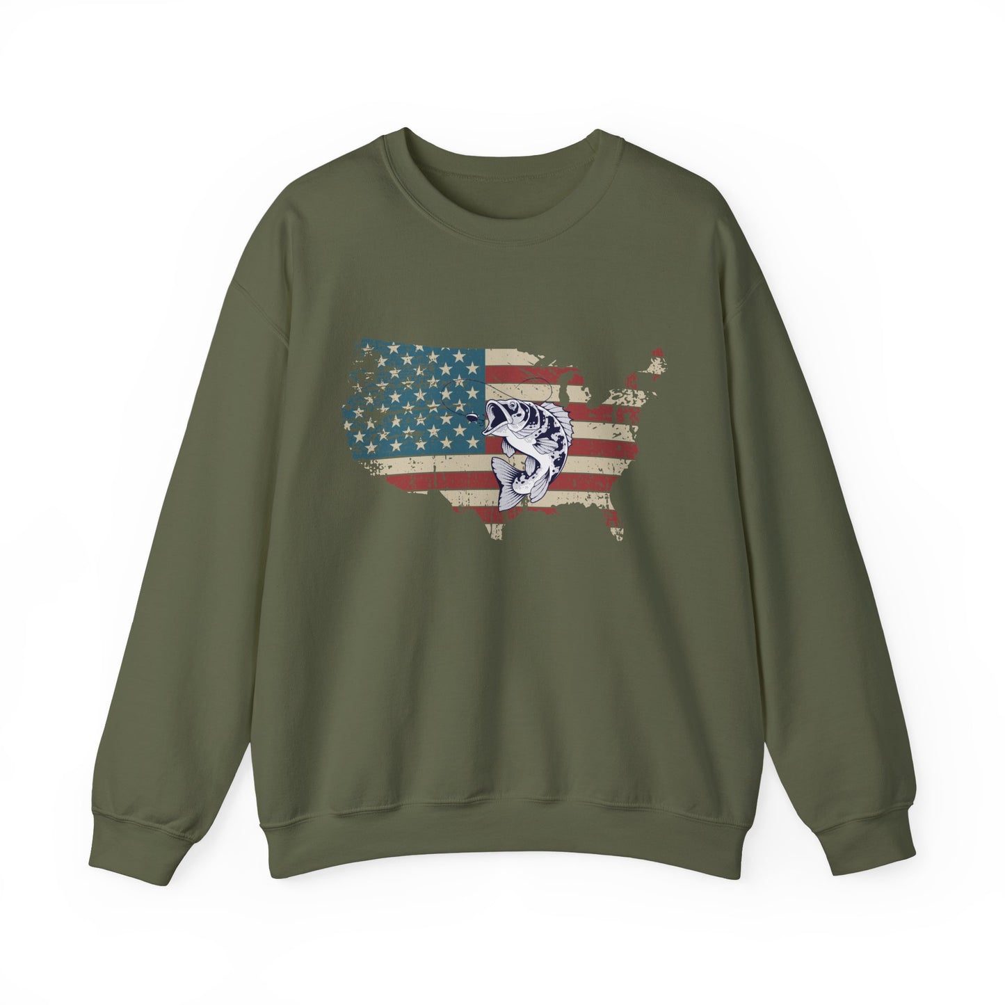 American Flag With Bass Sweatshirt