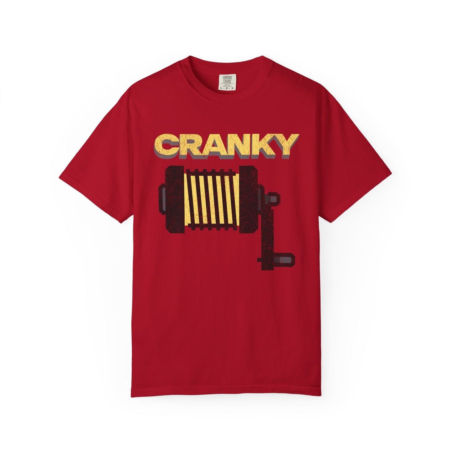 Cranky Fishing Tee, Grumpy Men's Funny Fishing T-Shirt, Cranky Fishing Reel Cranky Funny Papa Dad Grandpa Tee