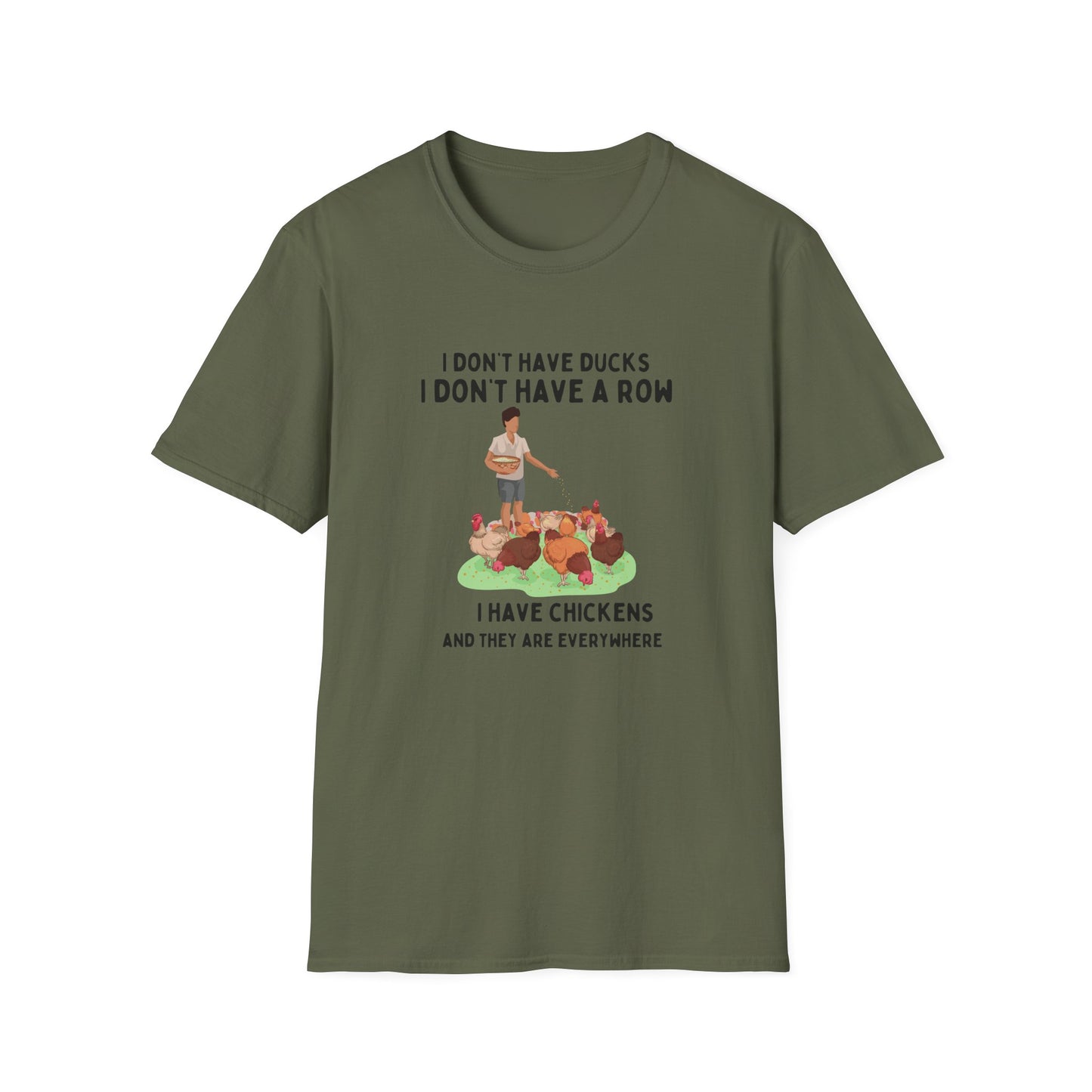 Chickens Everywhere Graphic - Unisex T-Shirt