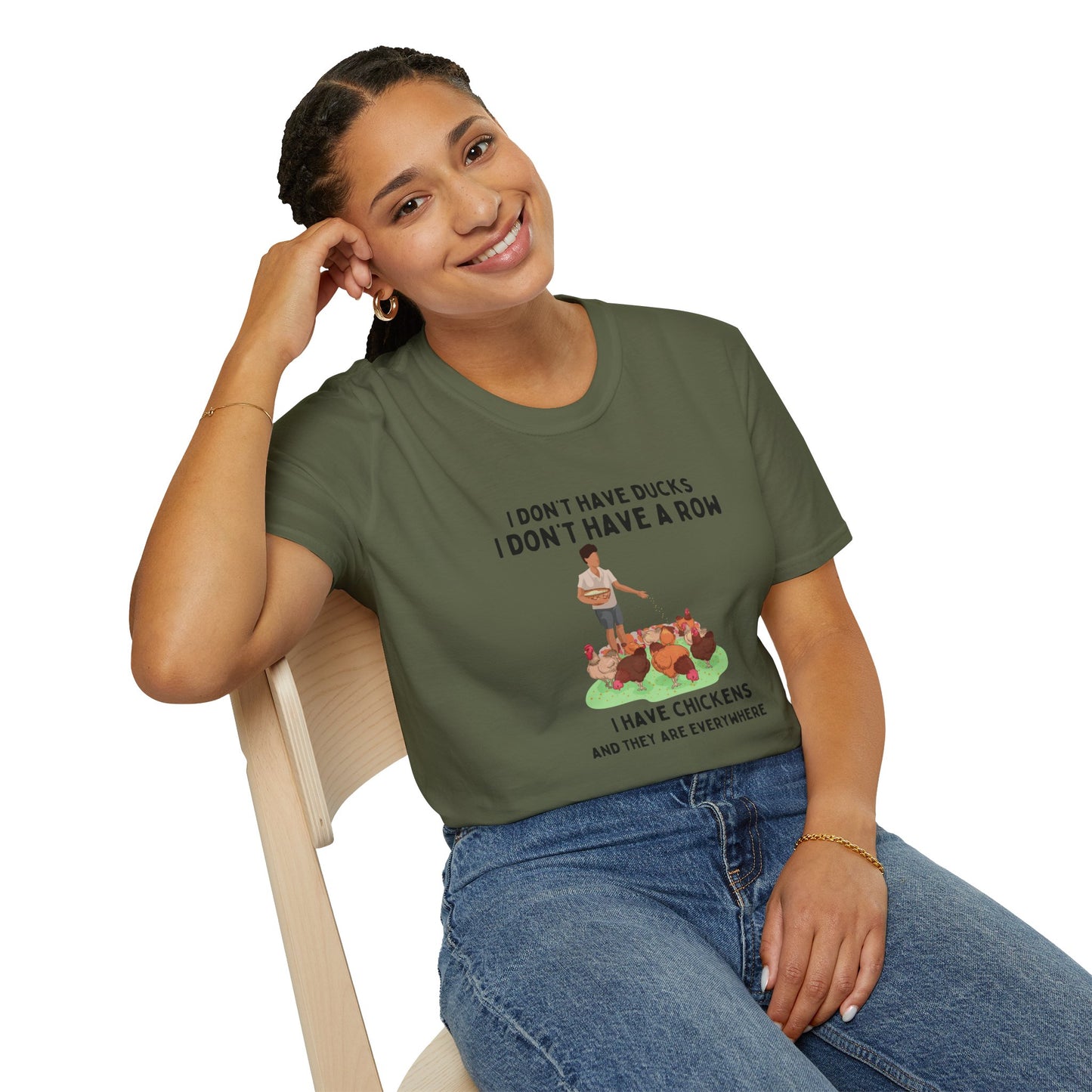 Chickens Everywhere Graphic - Unisex T-Shirt