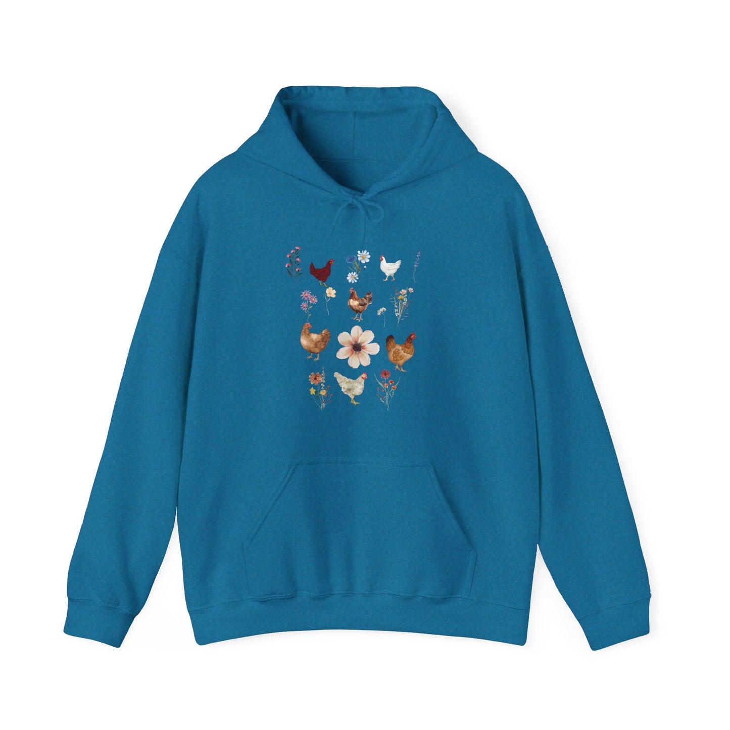 Chickens Wildflowers - Unisex Hoodie