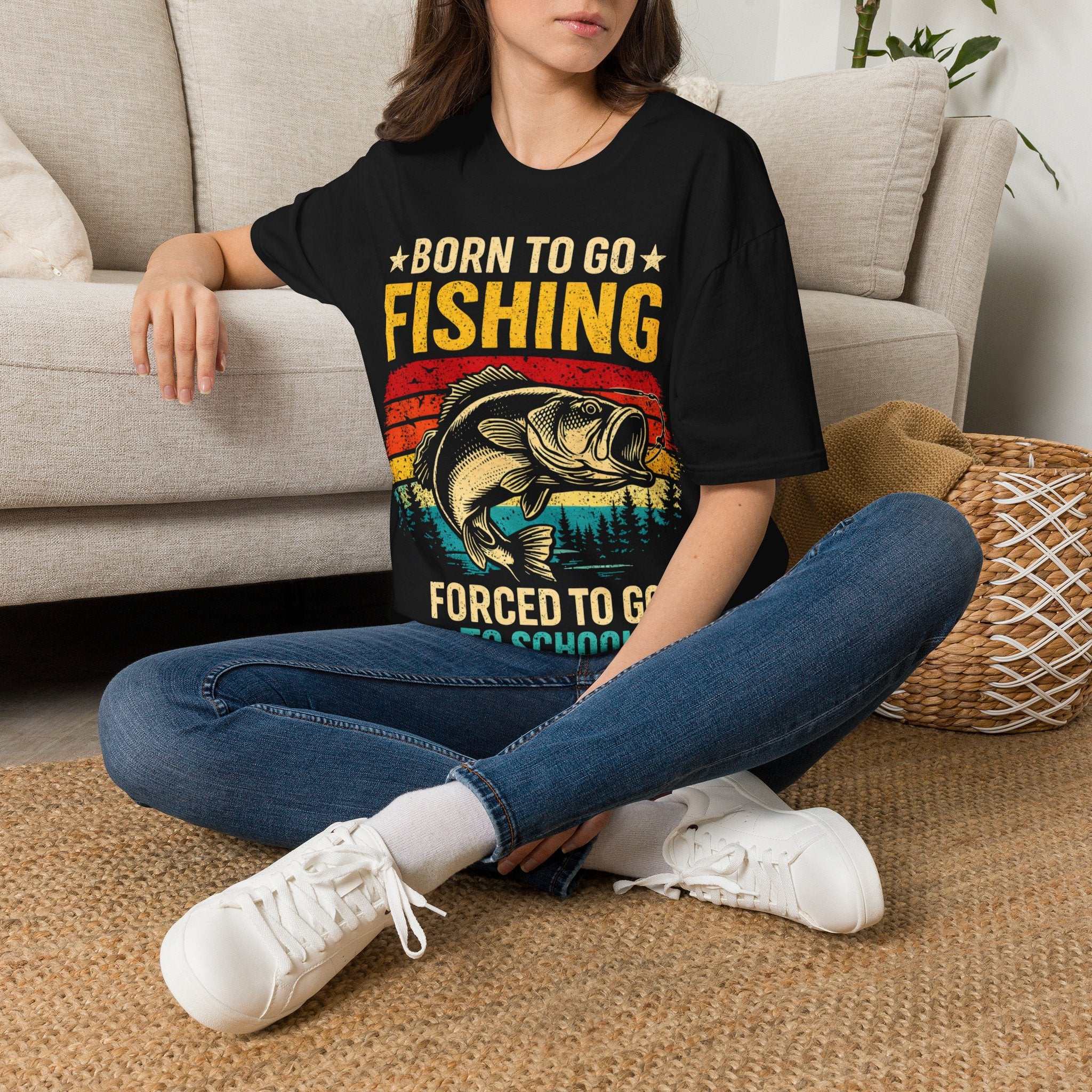 Born to Go Fishing, Forced to Go to School T-Shirt