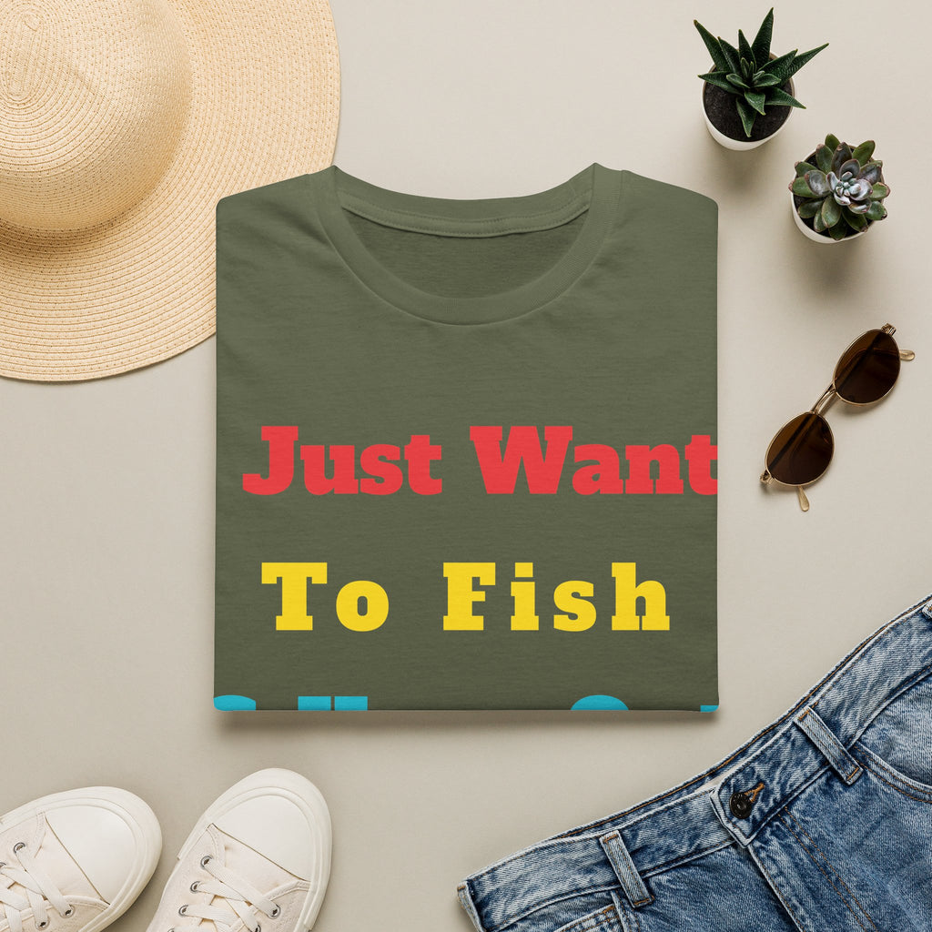 I Just Want To Fish & Hang Out With My Dog T-Shirt