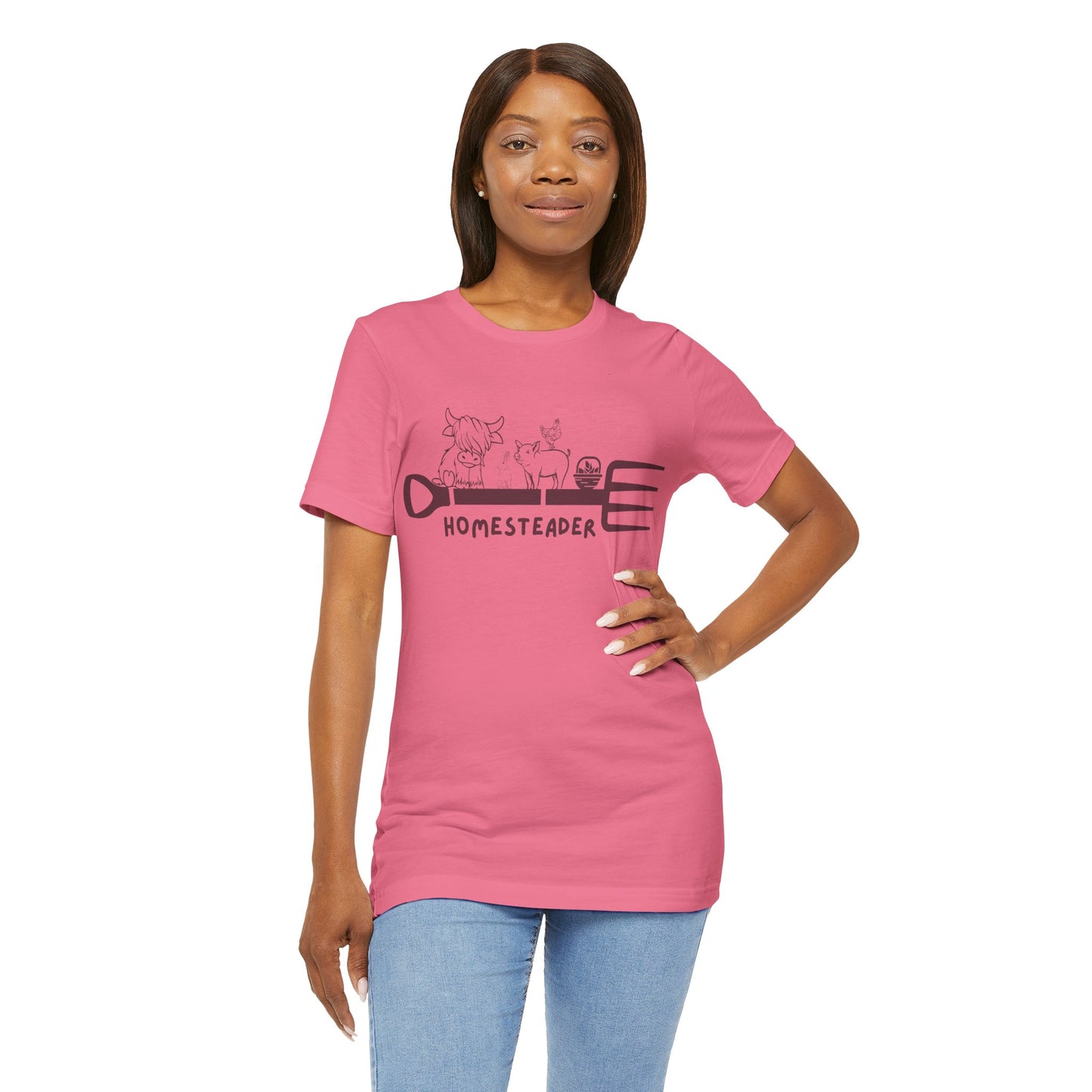 Homesteader Garden Fork Farm Animals - Unisex T-Shirt
