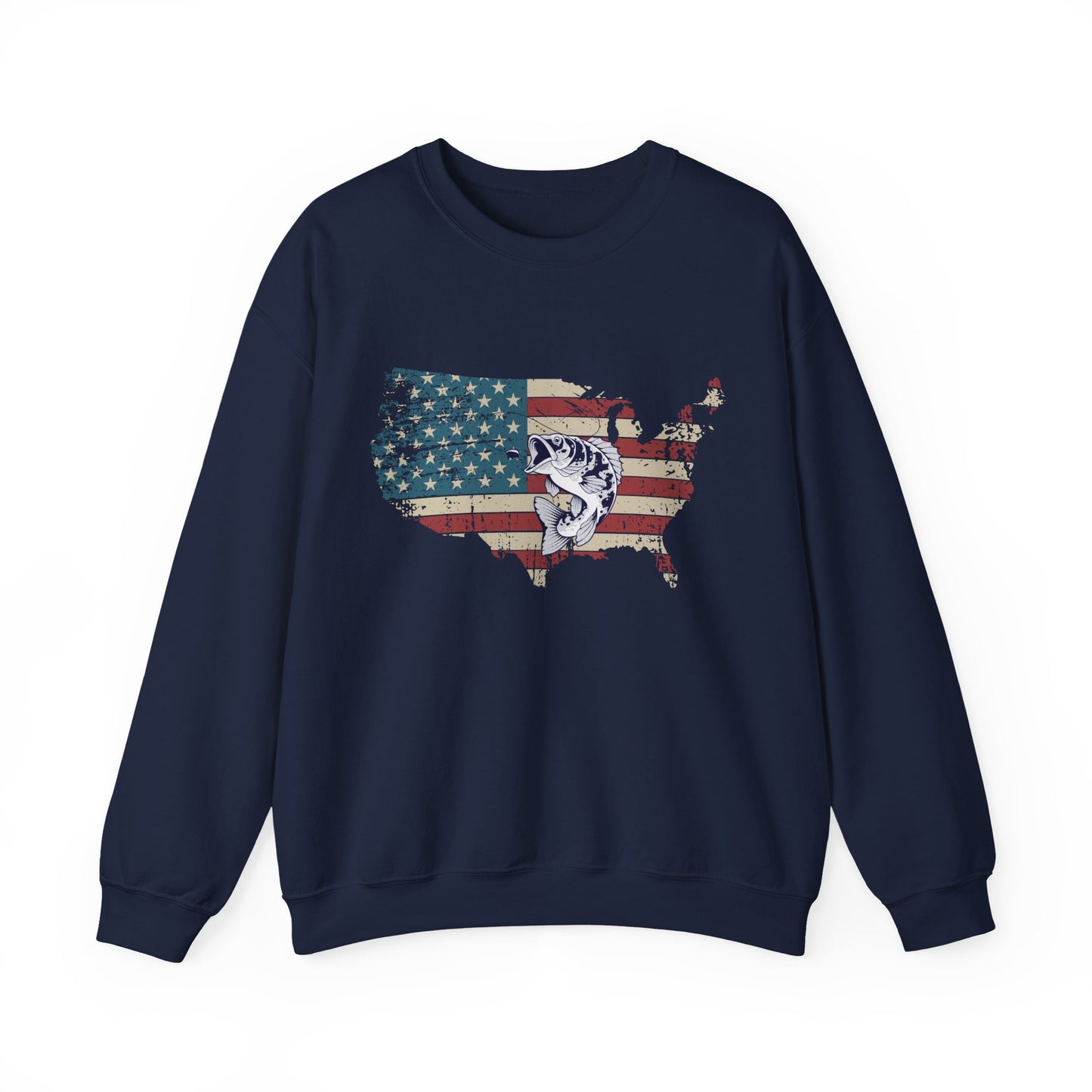 American Flag With Bass Sweatshirt