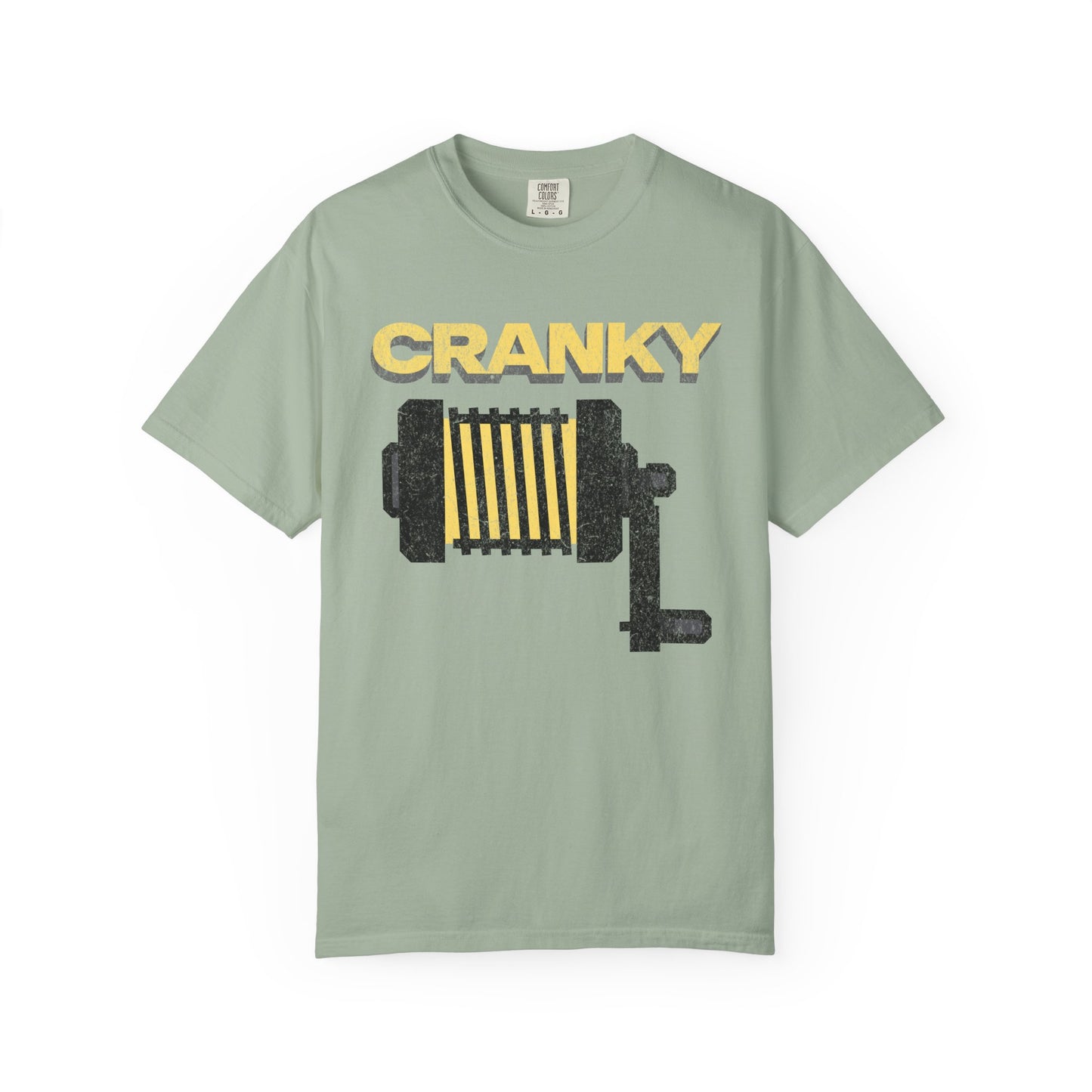 Cranky Fishing Tee, Grumpy Men's Funny Fishing T-Shirt, Cranky Fishing Reel Cranky Funny Papa Dad Grandpa Tee