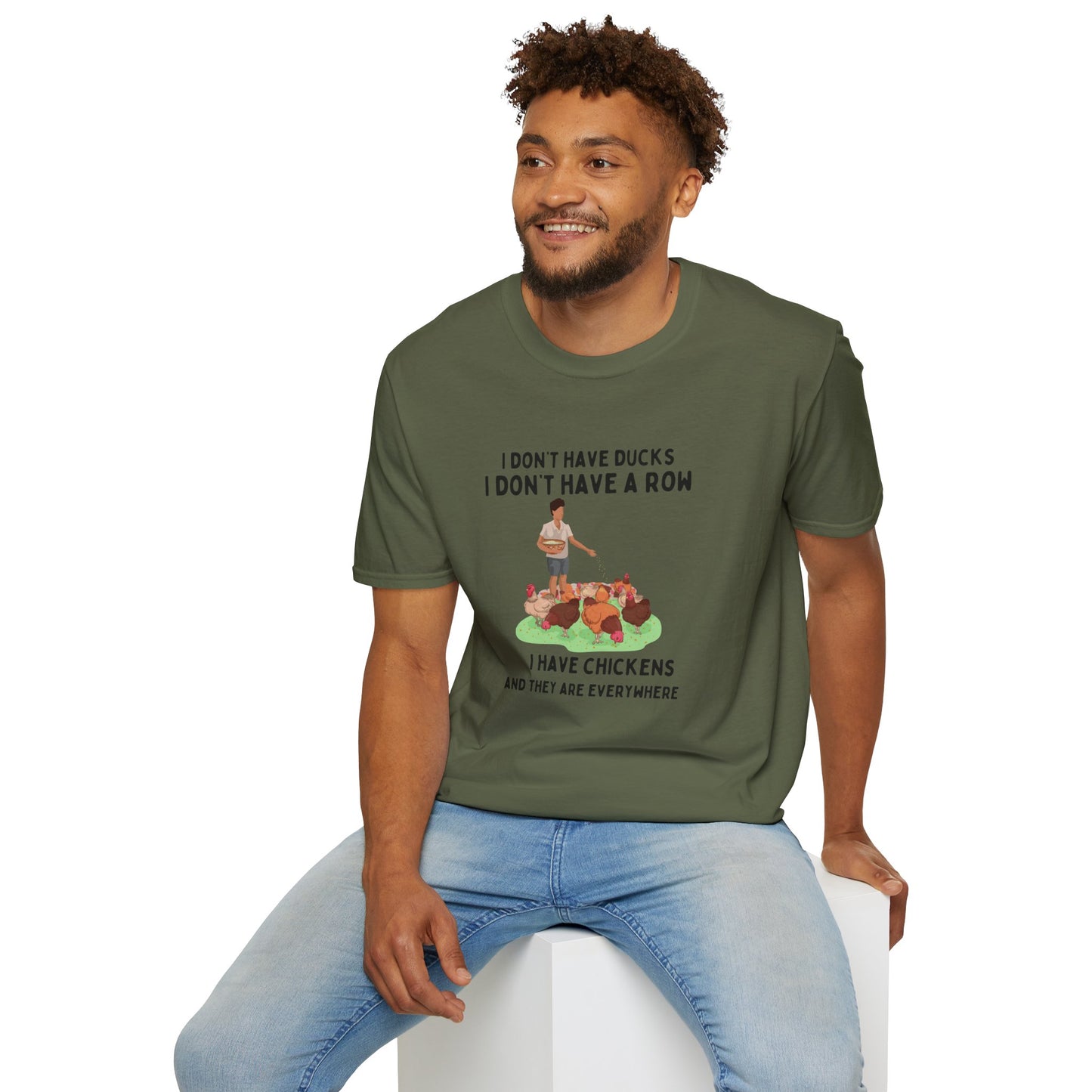 Chickens Everywhere Graphic - Unisex T-Shirt