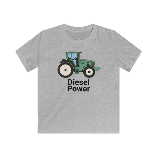 Kids Tractor T‑Shirt – "Diesel Power" Graphic Tee for Little Farmers