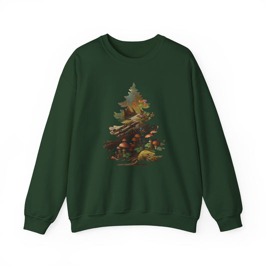Forest Scene Evergreen Tree Sweatshirt - Sweatshirt