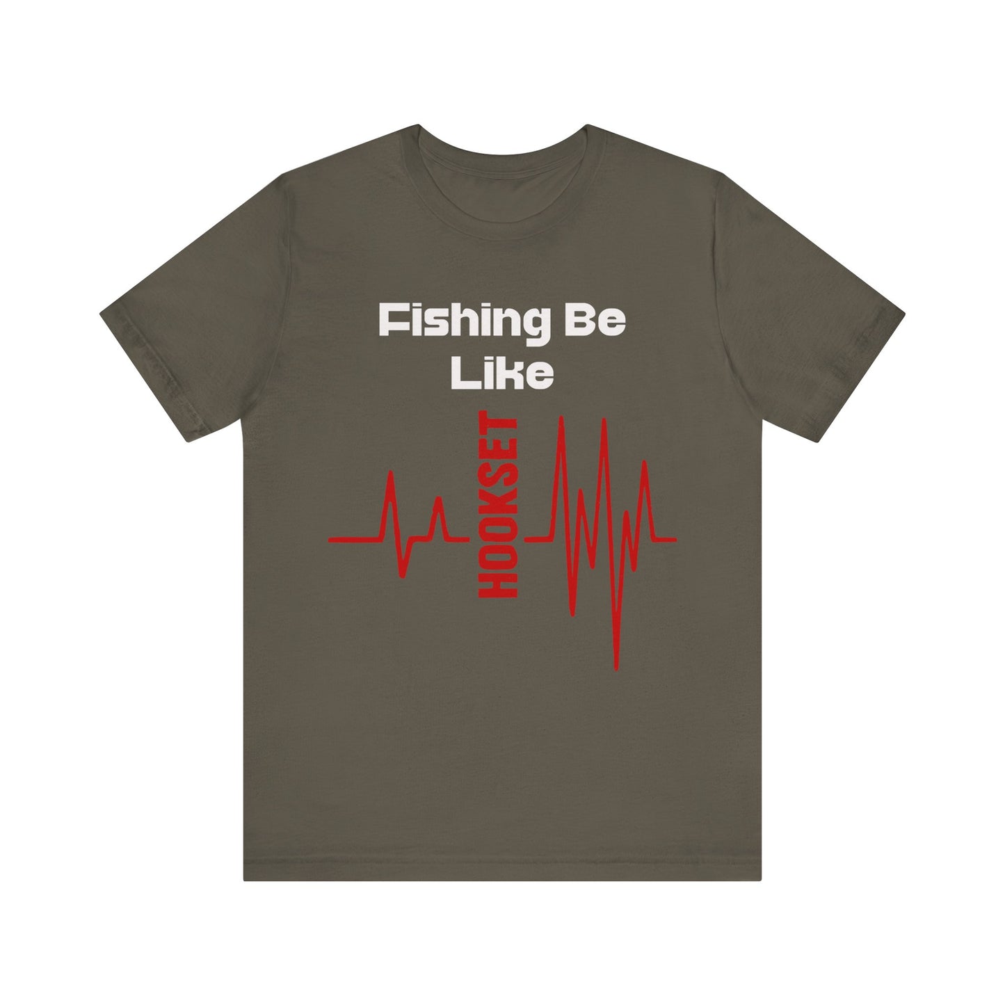 Fishing Heartbeat Unisex Tee - Perfect for Anglers