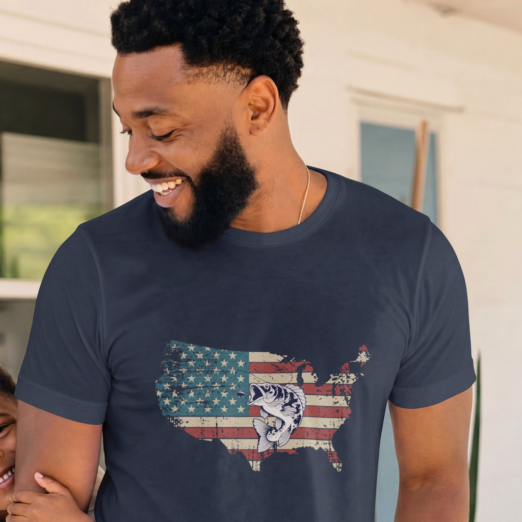 American Flag with Bass T-Shirt