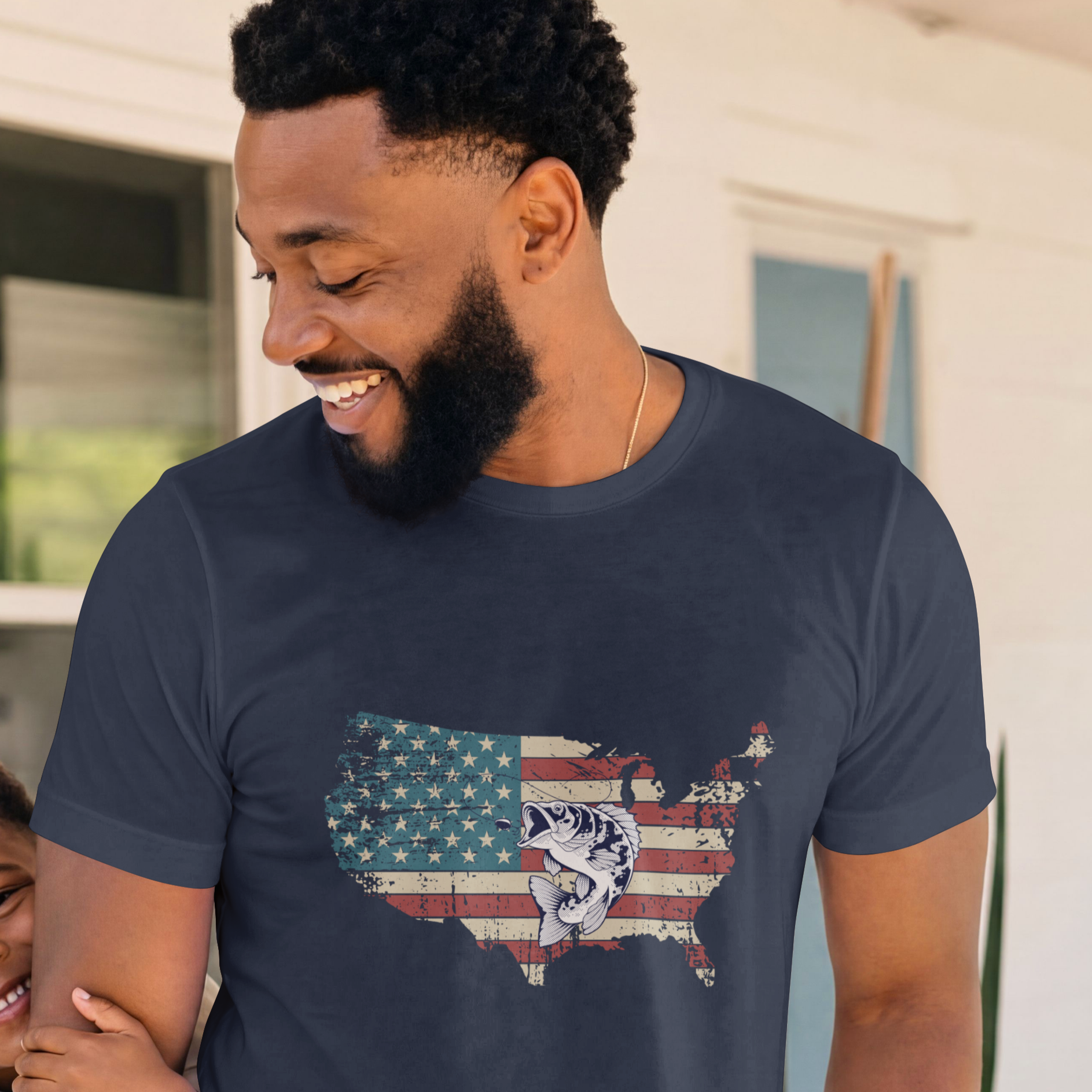 American Flag with Bass T-Shirt