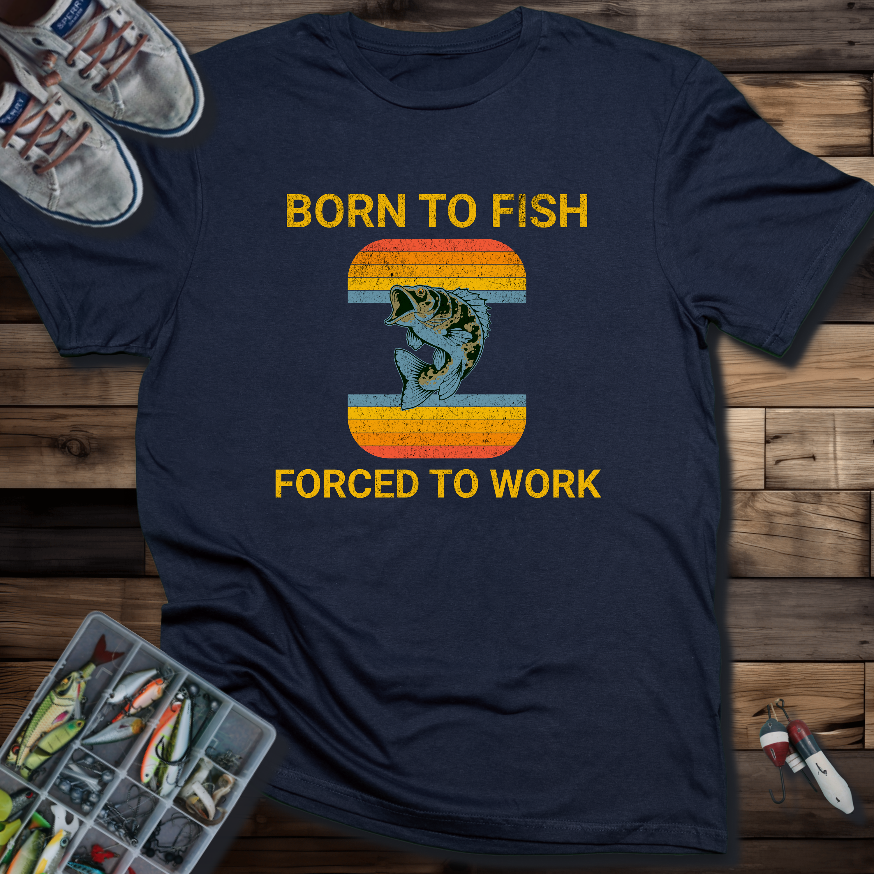 BORN TO FISH T-SHIRT