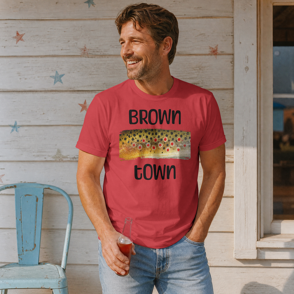 'Brown Town' Trout Fishing Graphic T-Shirt