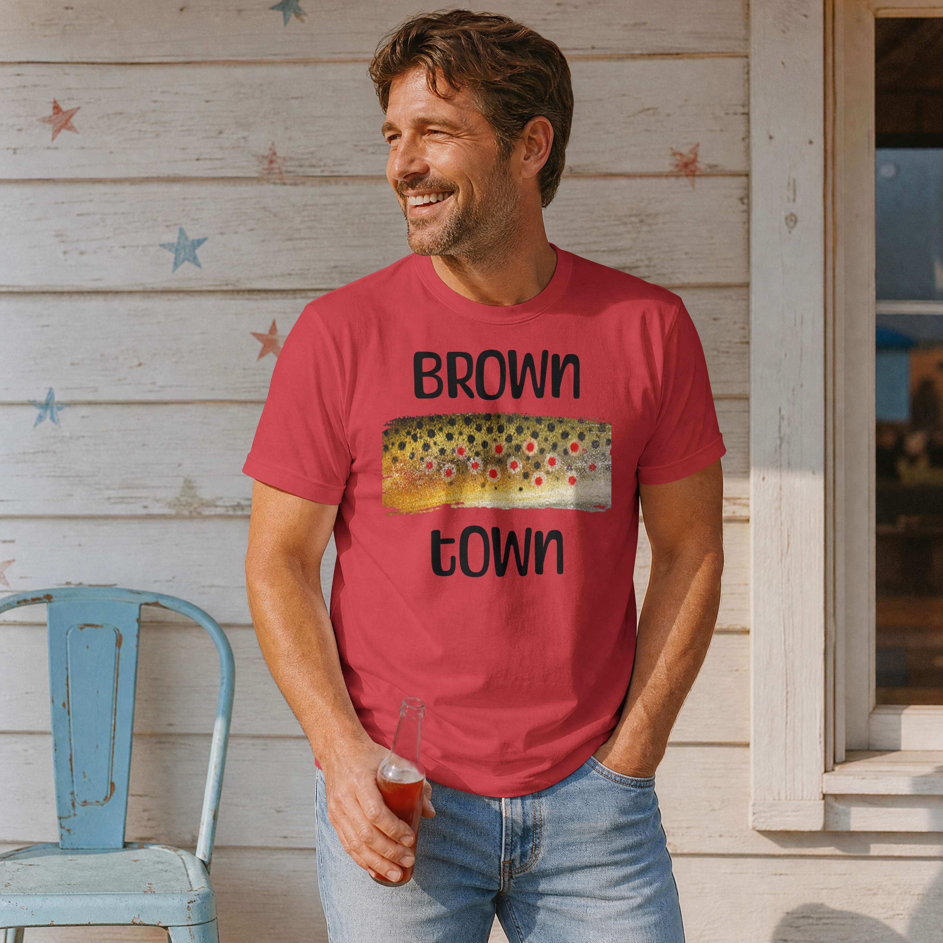 'Brown Town' Trout Fishing Graphic T-Shirt
