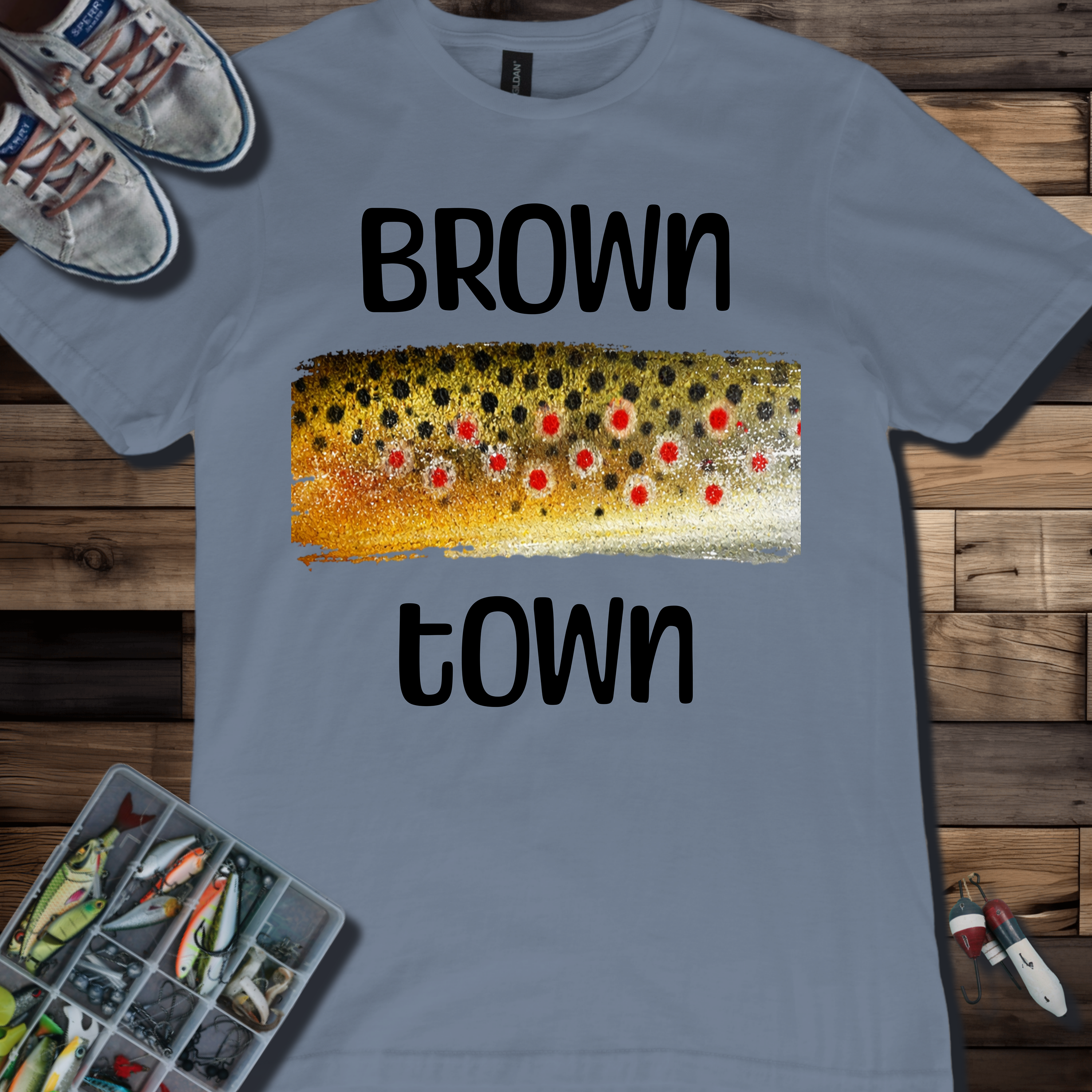 'Brown Town' Trout Fishing Graphic T-Shirt