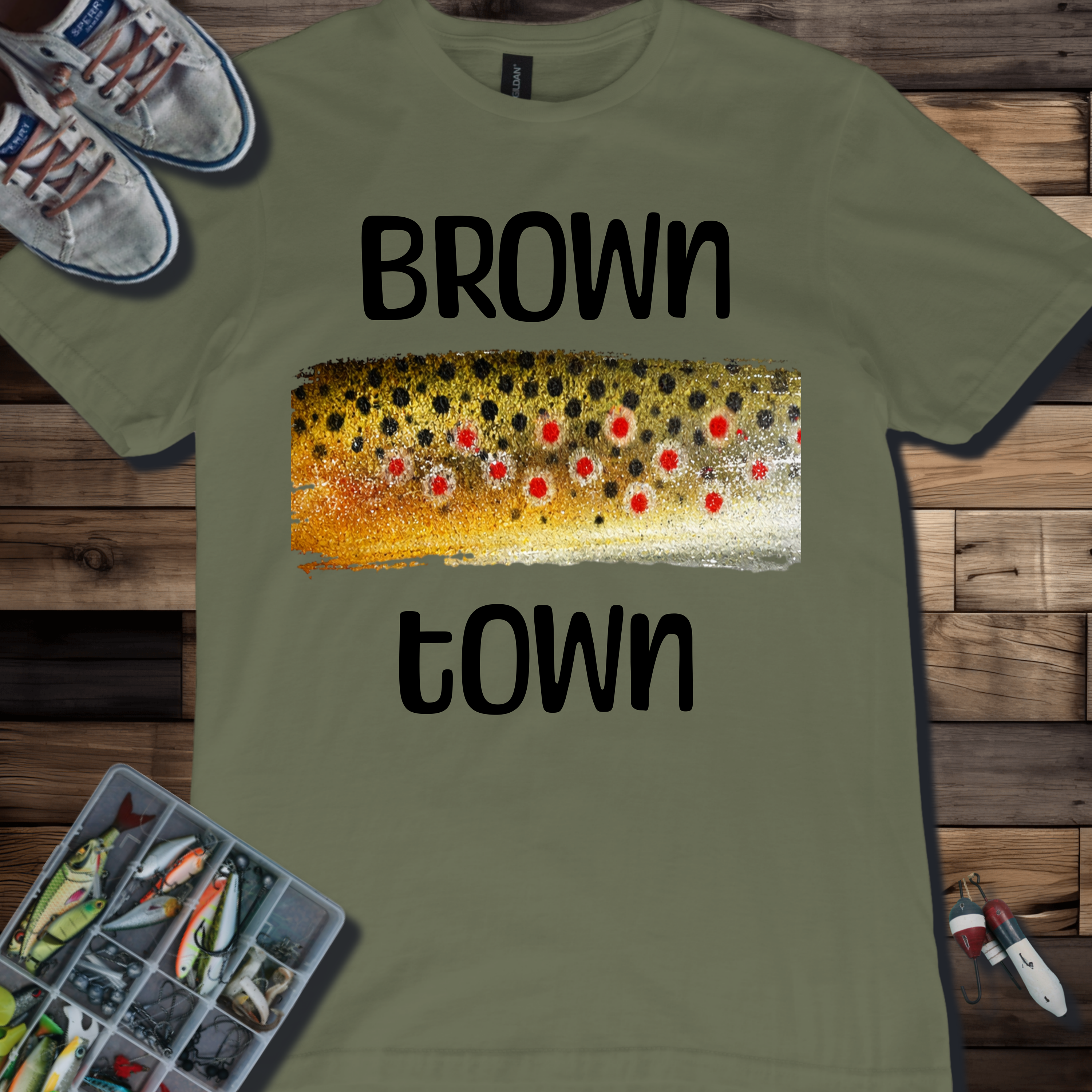'Brown Town' Trout Fishing Graphic T-Shirt