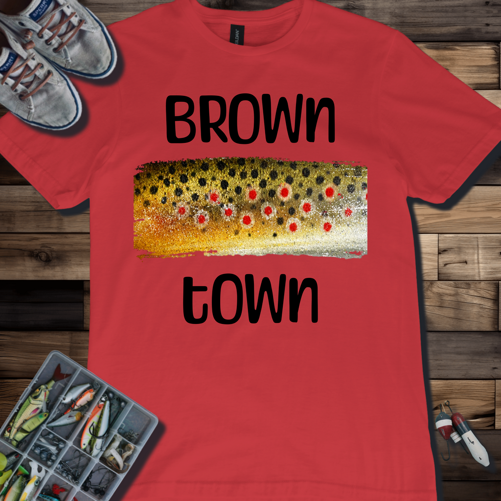 'Brown Town' Trout Fishing Graphic T-Shirt